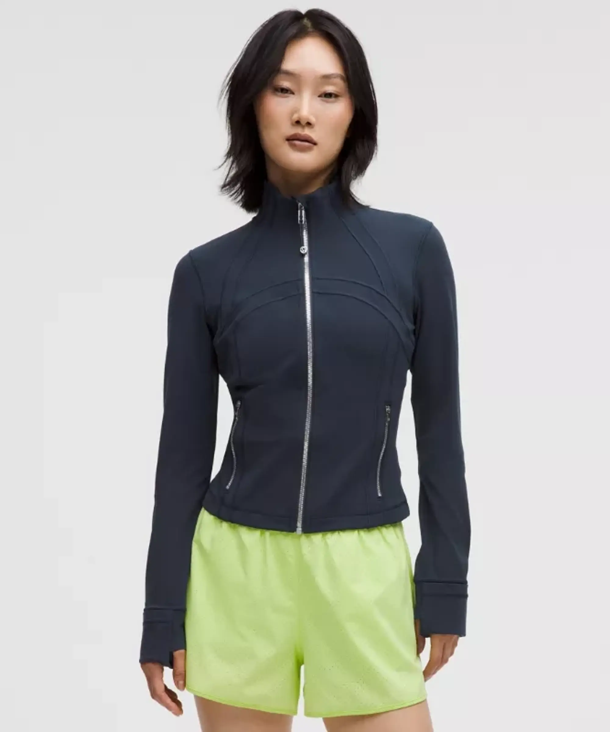 lululemon IE lululemon – Women's Define Cropped Jacket Nulu – Color Silver/Blue – Size 14