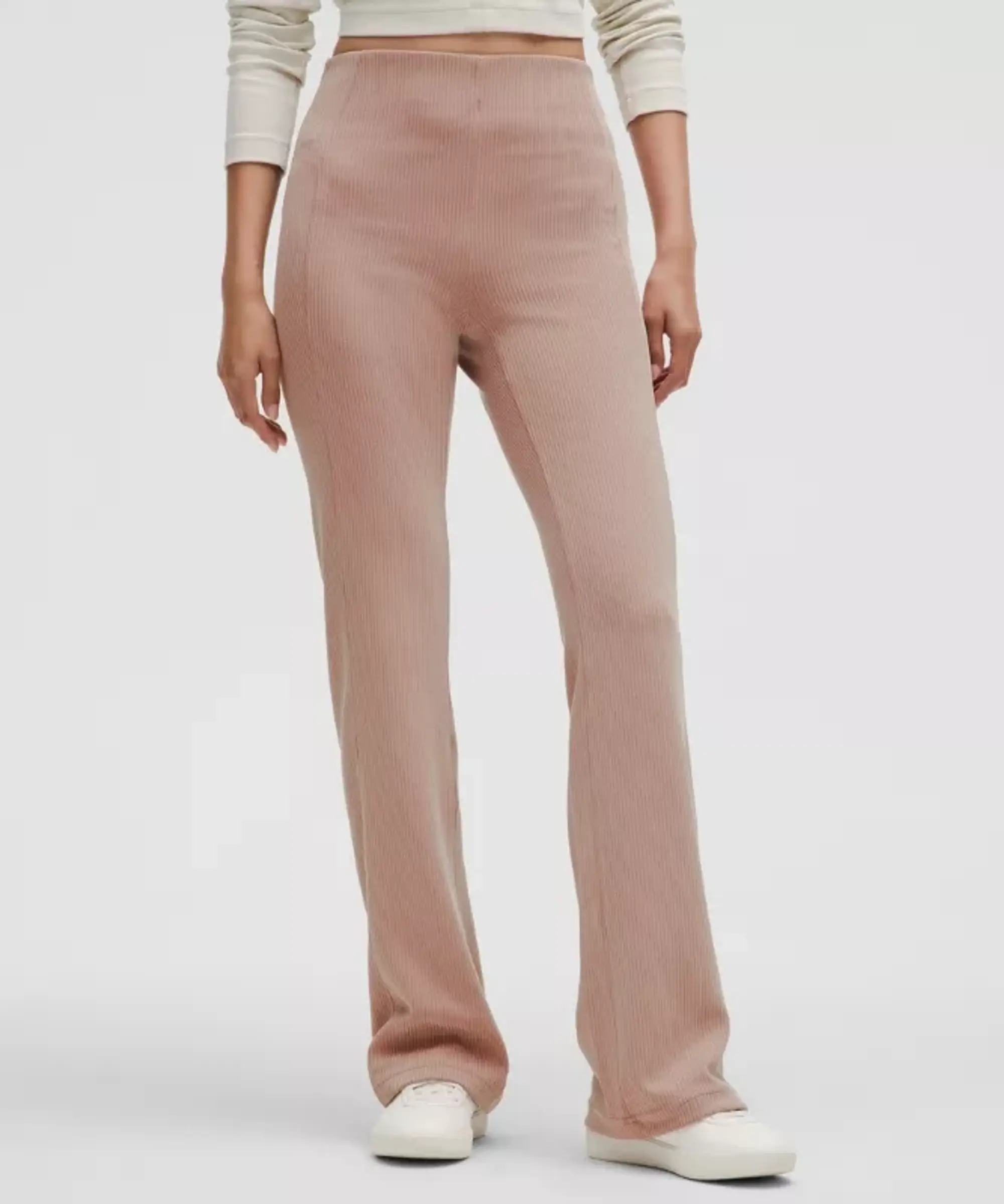 lululemon IE lululemon – Women's Ribbed Softstreme Flared Pants Regular – Color Pink/Pastel – Size 6
