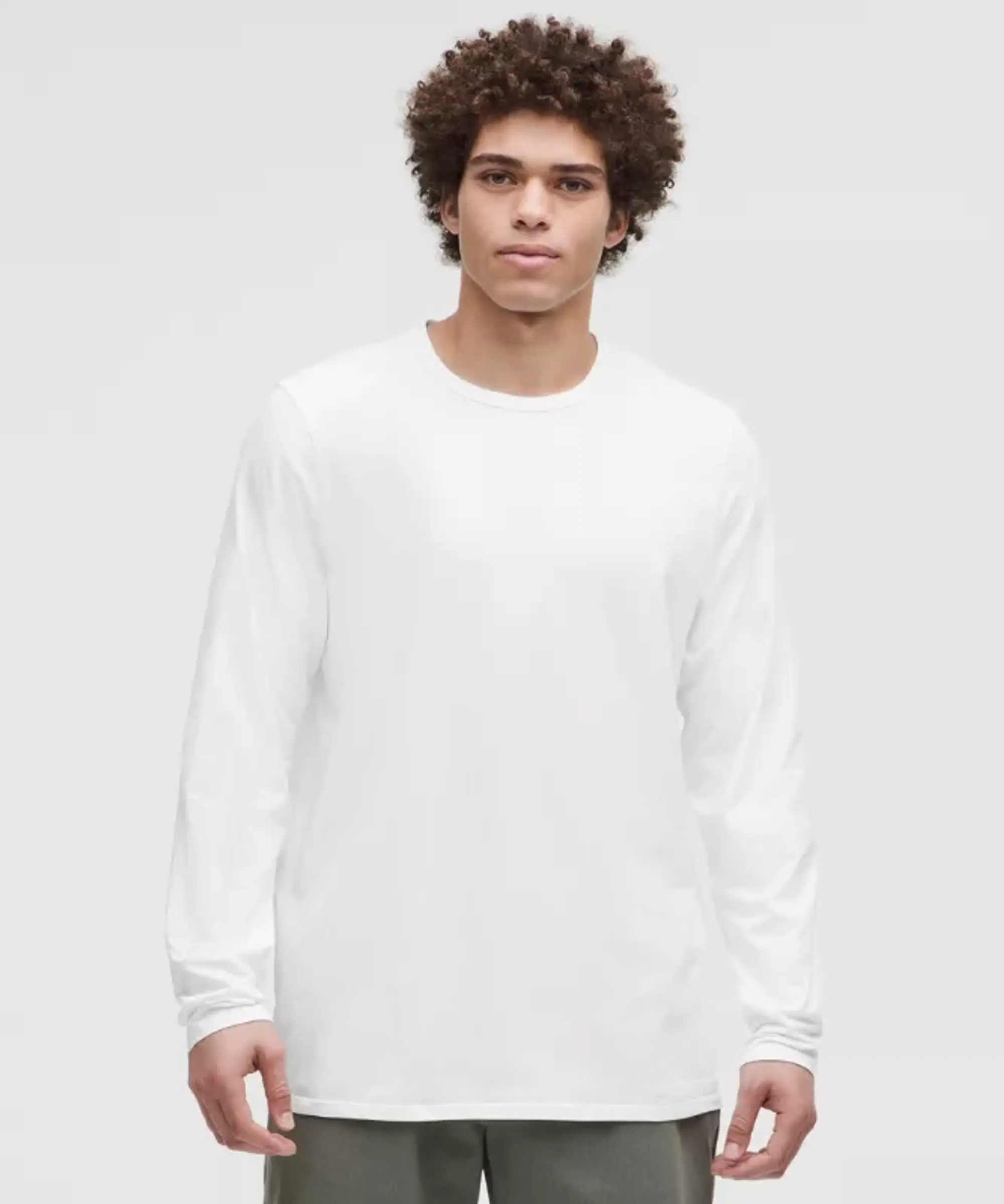 lululemon IE lululemon – Men's Organic Classic-Fit Long-Sleeve Shirt – Color White – Size 2XL