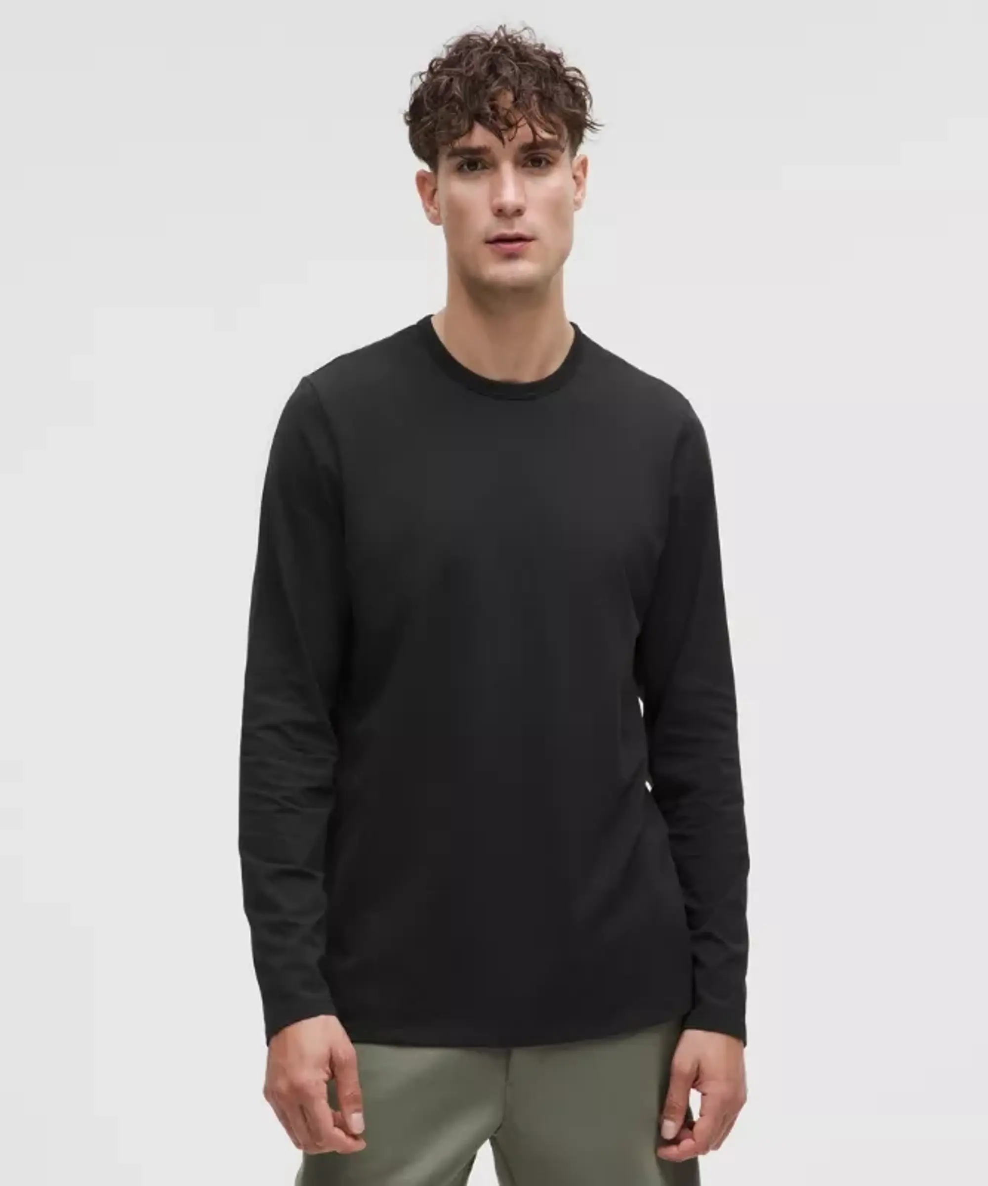 lululemon IE lululemon – Men's Organic Classic-Fit Long-Sleeve Shirt – Color Black – Size 2XL
