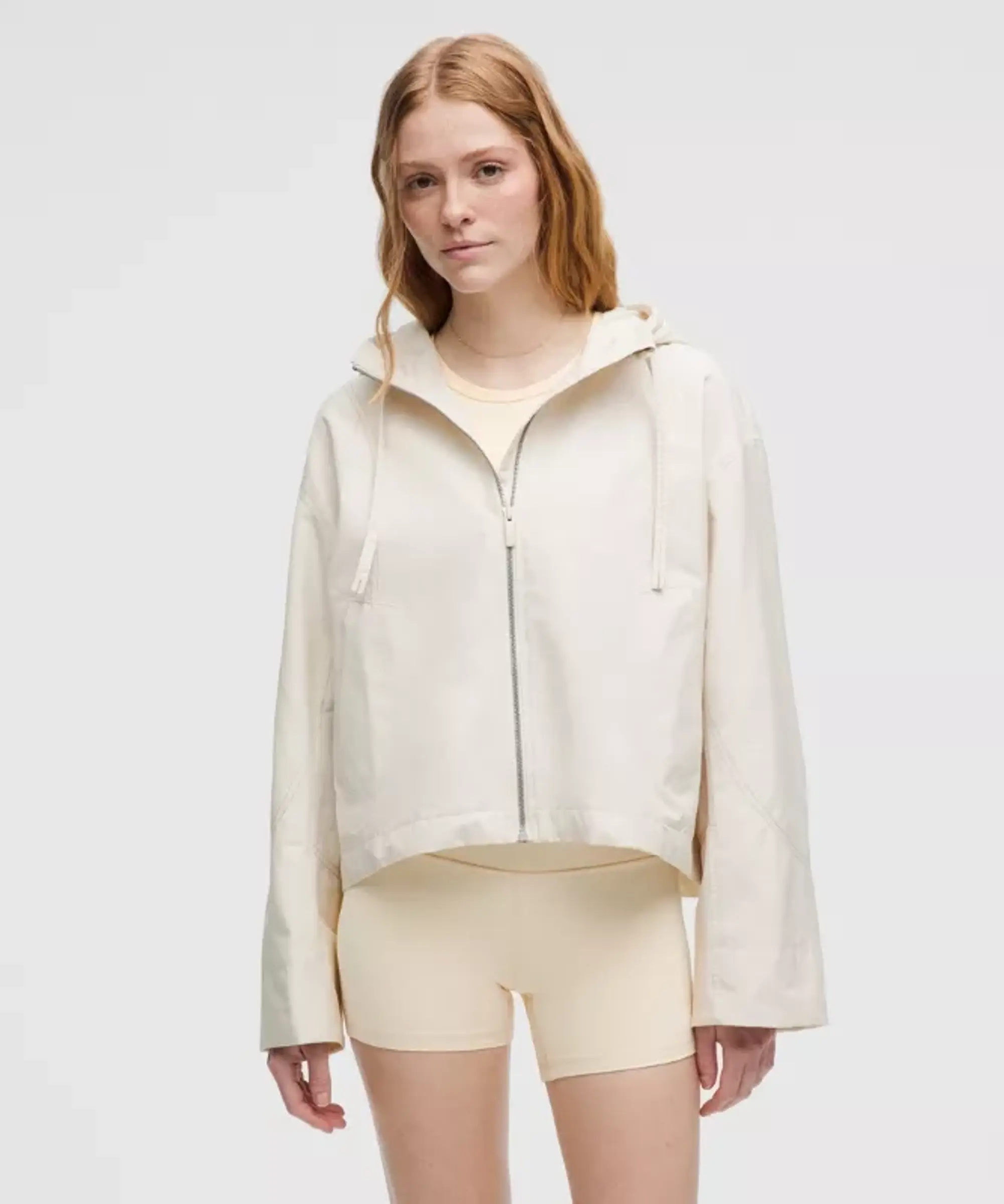 lululemon IE lululemon – Women's Water-Resistant Cropped Hooded Jacket – Color White – Size 3XS