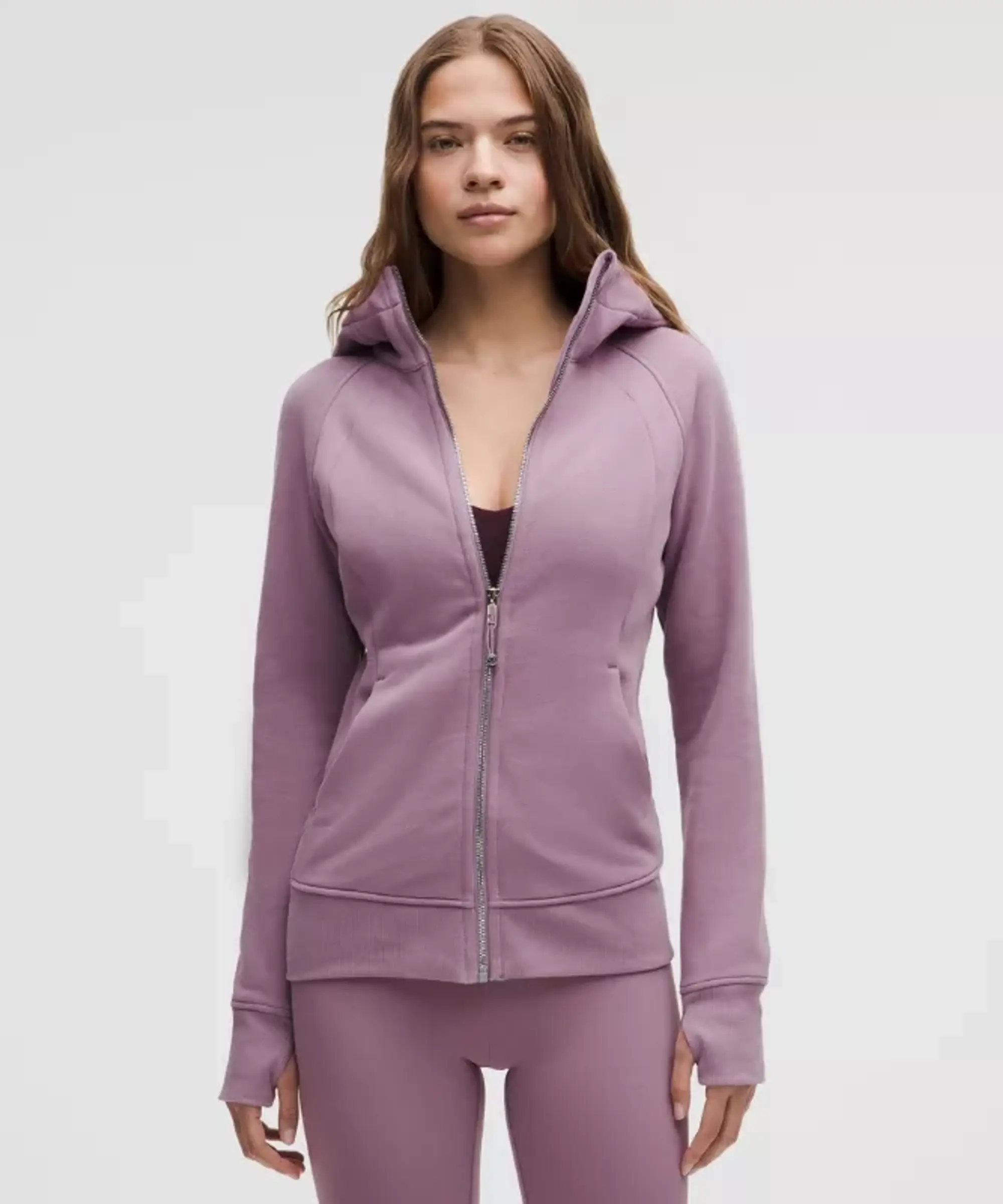 lululemon IE lululemon – Women's Scuba Full-Zip Hoodie – Color Silver/Purple – Size 8