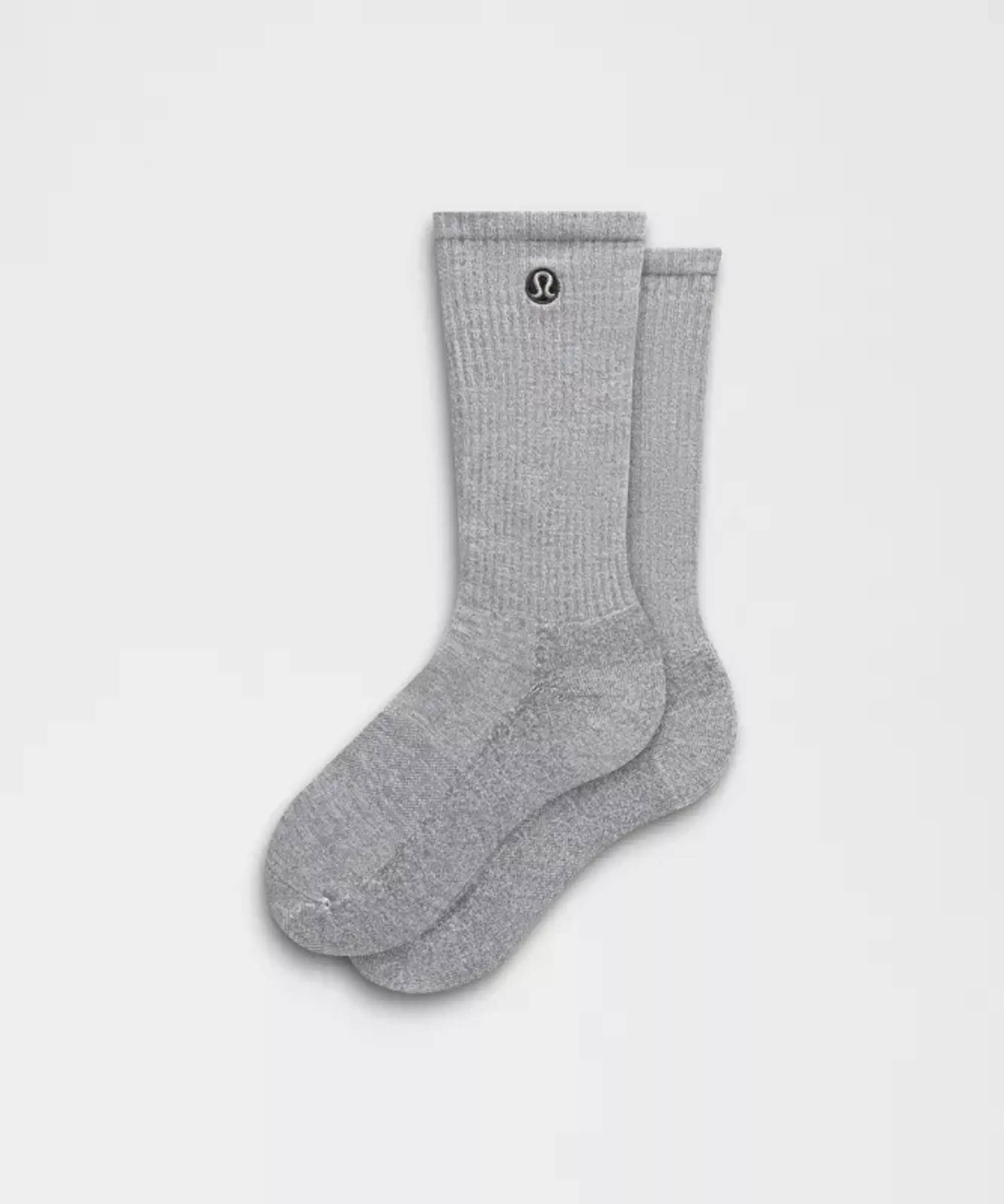lululemon IE lululemon – Men's Unisex Daily Essential Crew Socks – Color Light Grey/Grey – Size XL