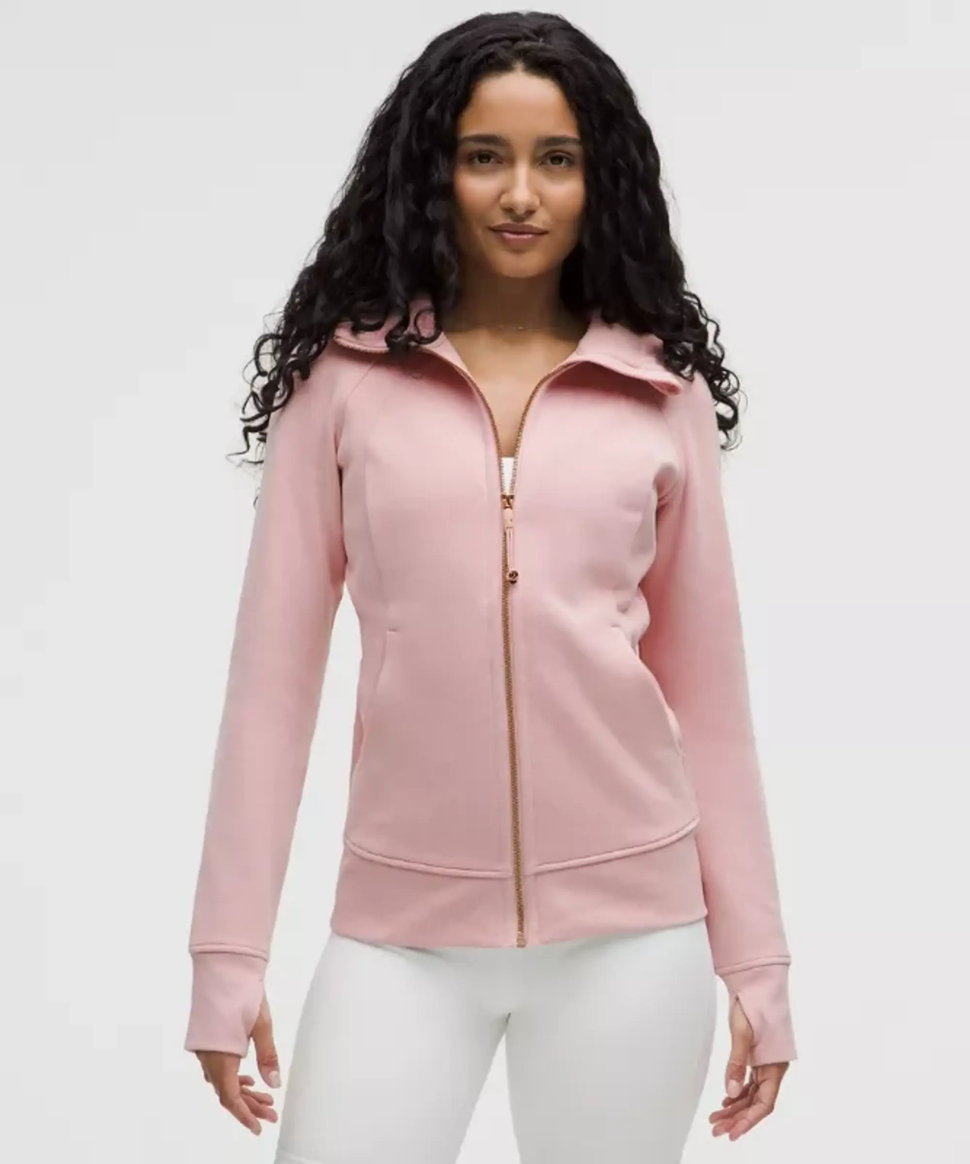 lululemon IE lululemon – Women's Scuba Full-Zip Hoodie – Color Pink/Gold – Size 8
