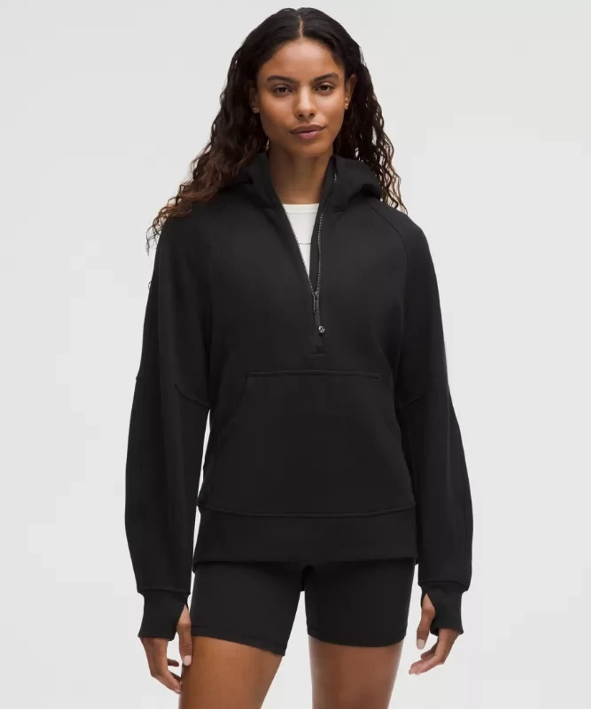 lululemon IE lululemon – Women's Scuba Oversized Half-Zip Long Hoodie – Color Black – Size XS/S