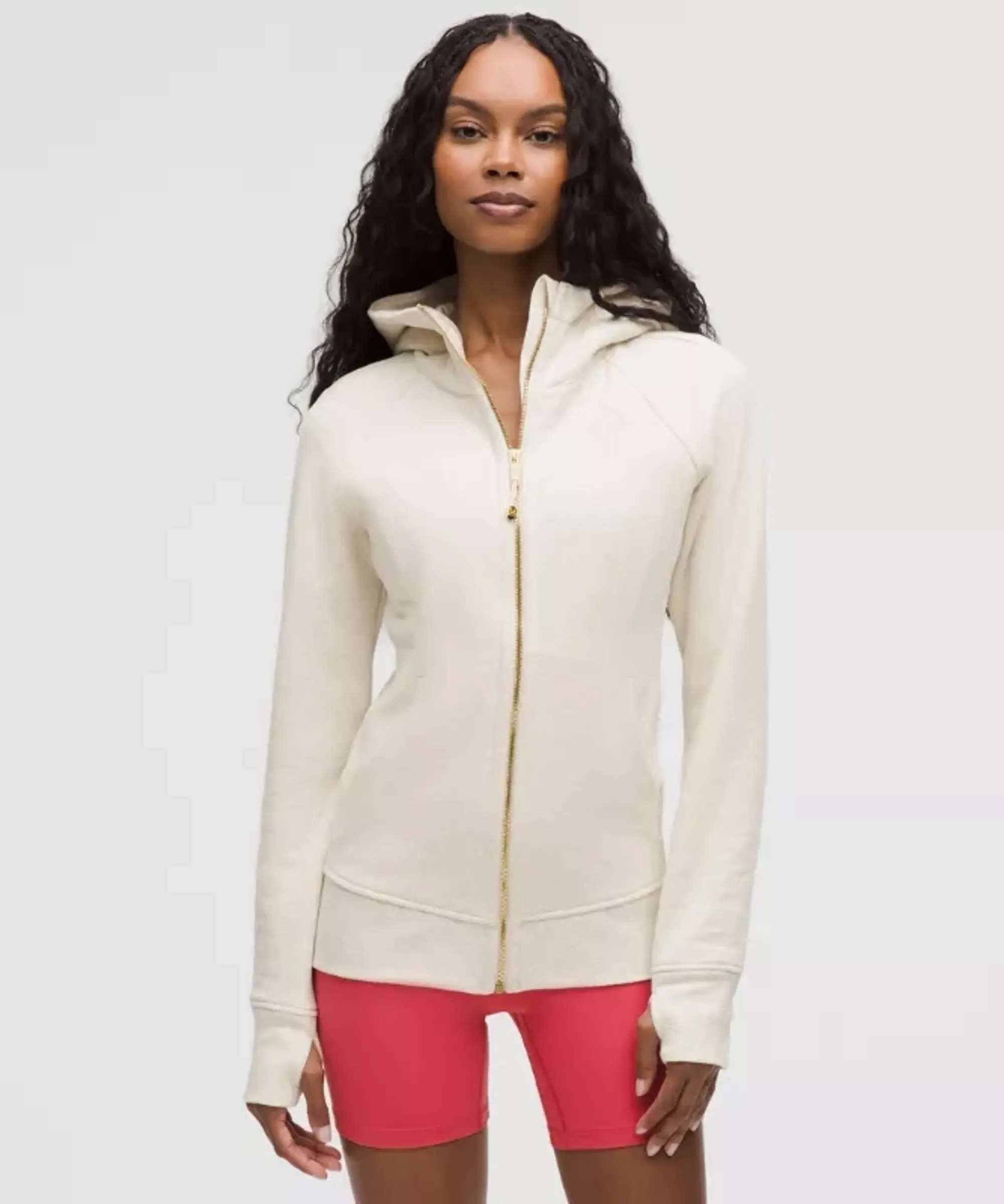 lululemon IE lululemon – Women's Scuba Full-Zip Hoodie – Color Gold/Khaki/White – Size 6
