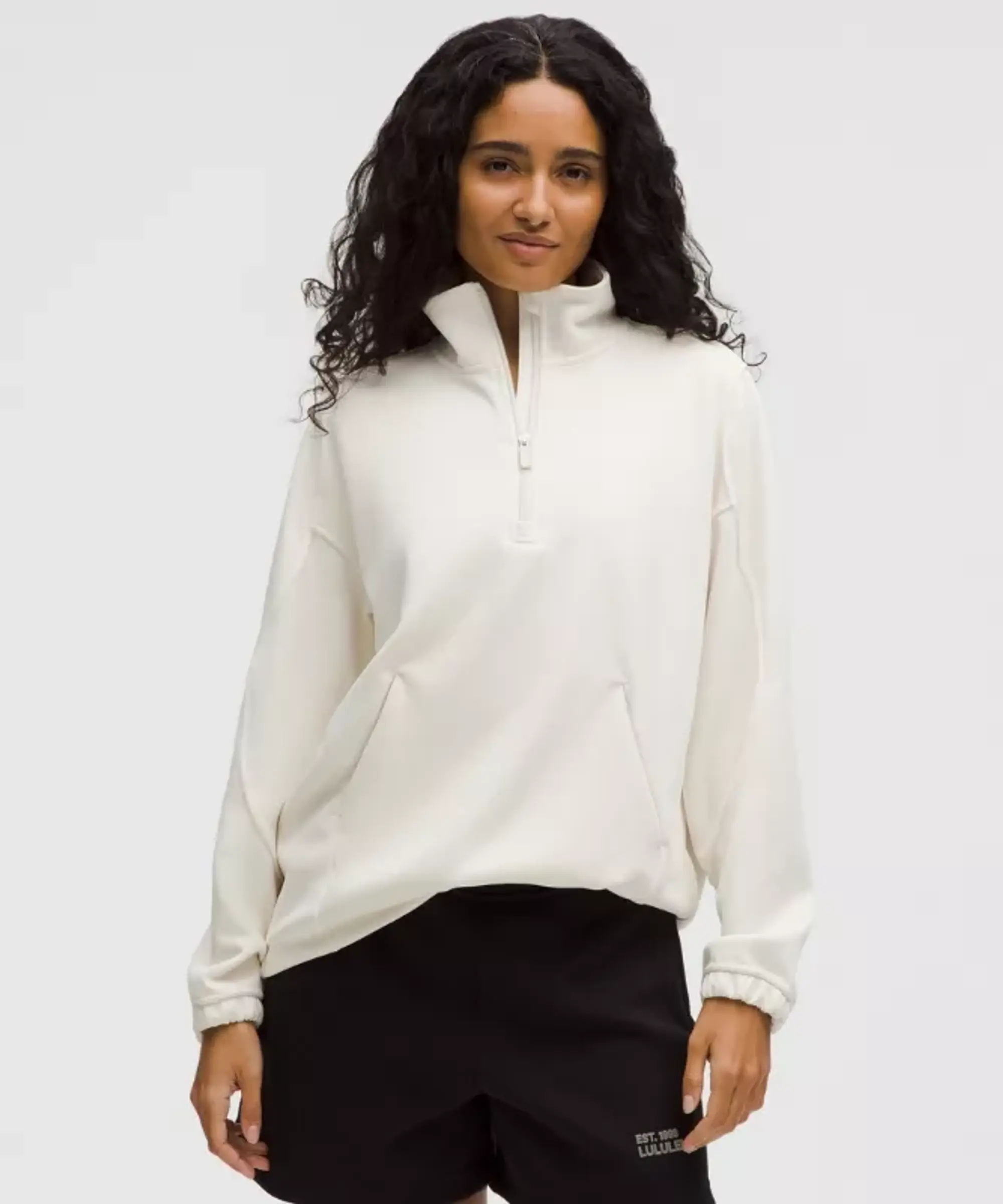 lululemon IE lululemon – Women's Softstreme Half-Zip Sweatshirt Long – Color White – Size XS