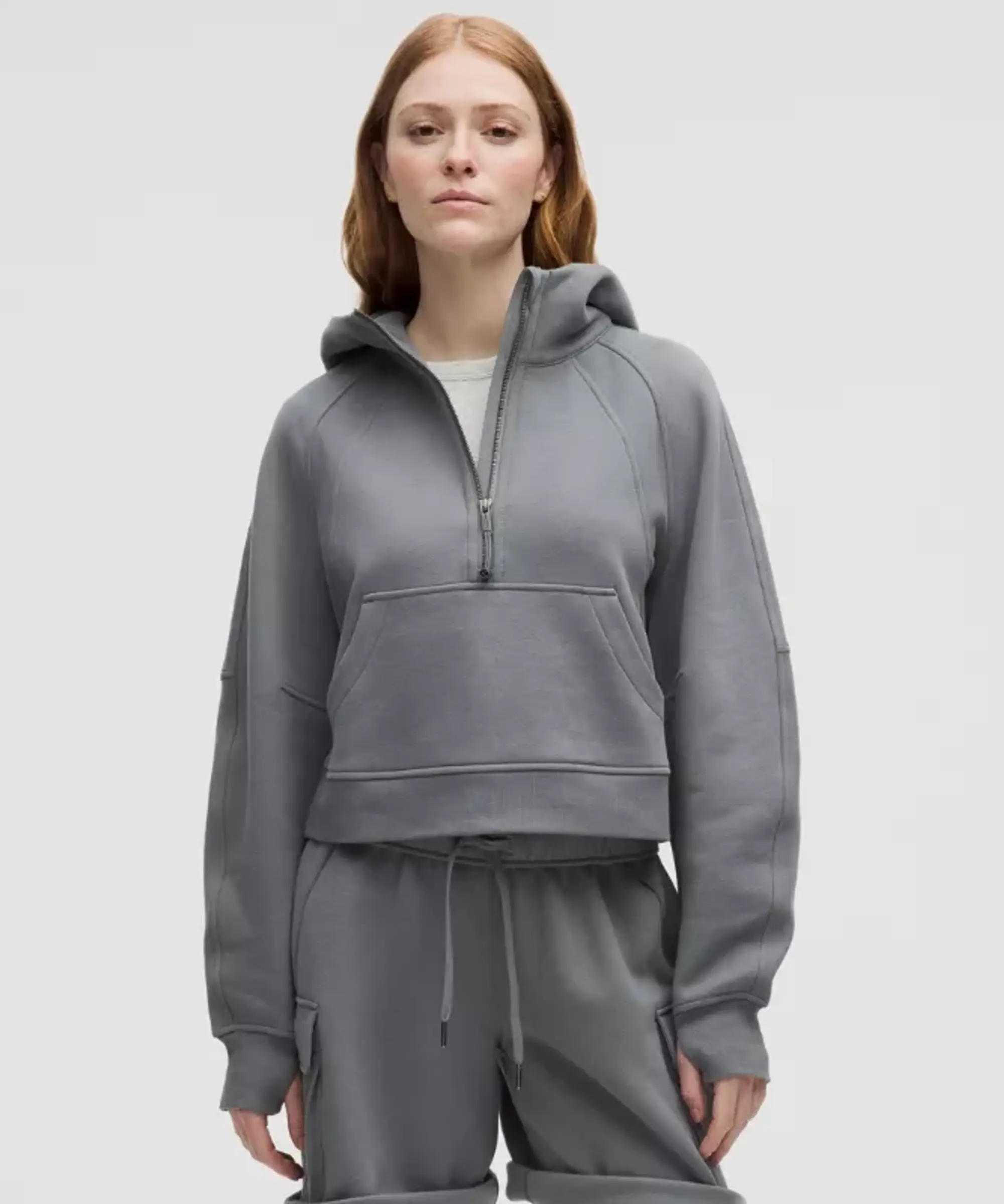 lululemon IE lululemon – Women's Scuba Oversized Half-Zip Hoodie – Color Grey – Size XS/S