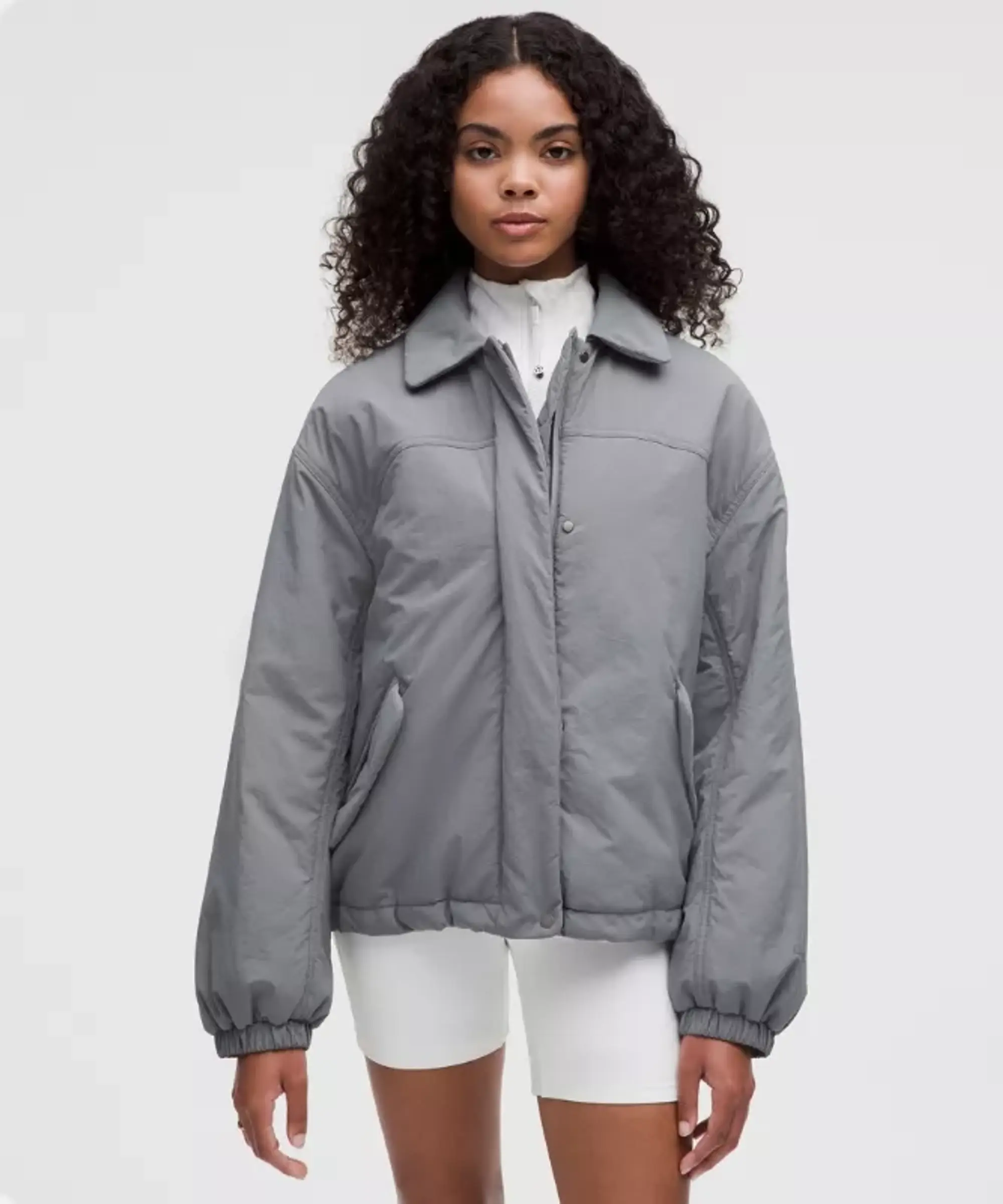 lululemon IE lululemon – Women's Insulated Oversized Collared Jacket – Color Grey – Size 2XS
