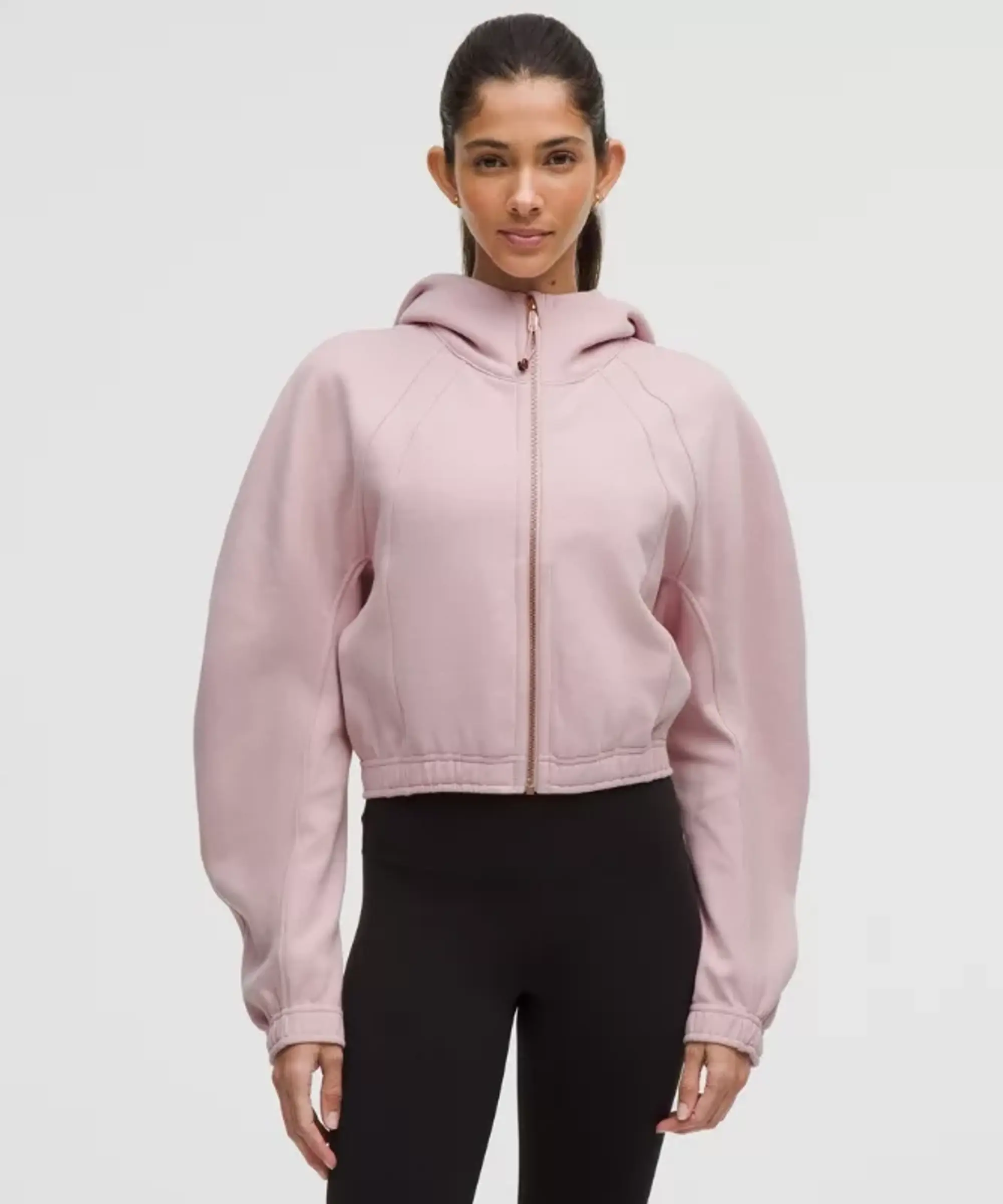 lululemon IE lululemon – Women's Scuba Full-Zip Cropped Hoodie – Color Pink/Gold – Size XS