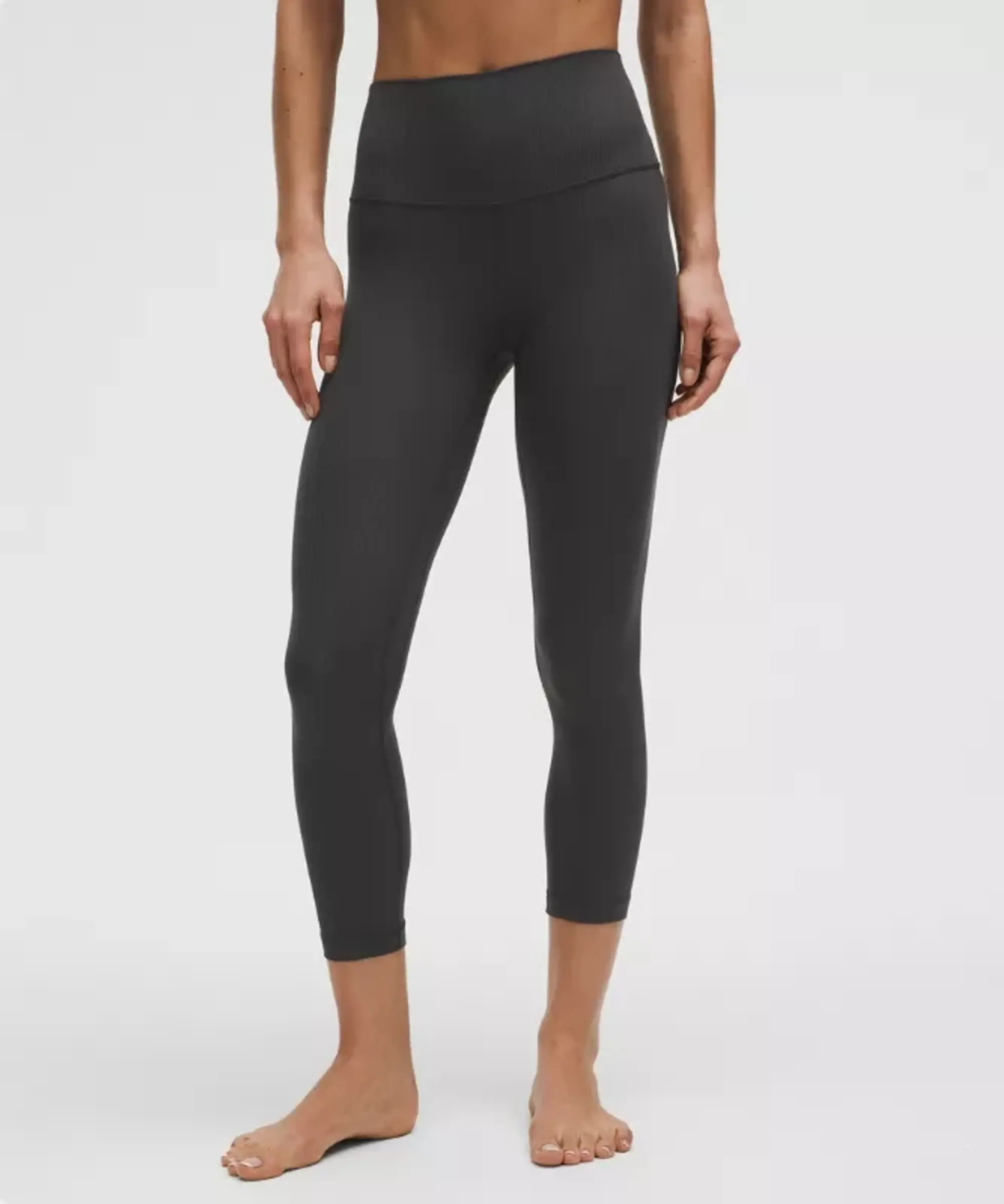 lululemon IE lululemon – Women's Align High-Rise Ribbed Crop Leggings – 23 – Color Grey – Size 8
