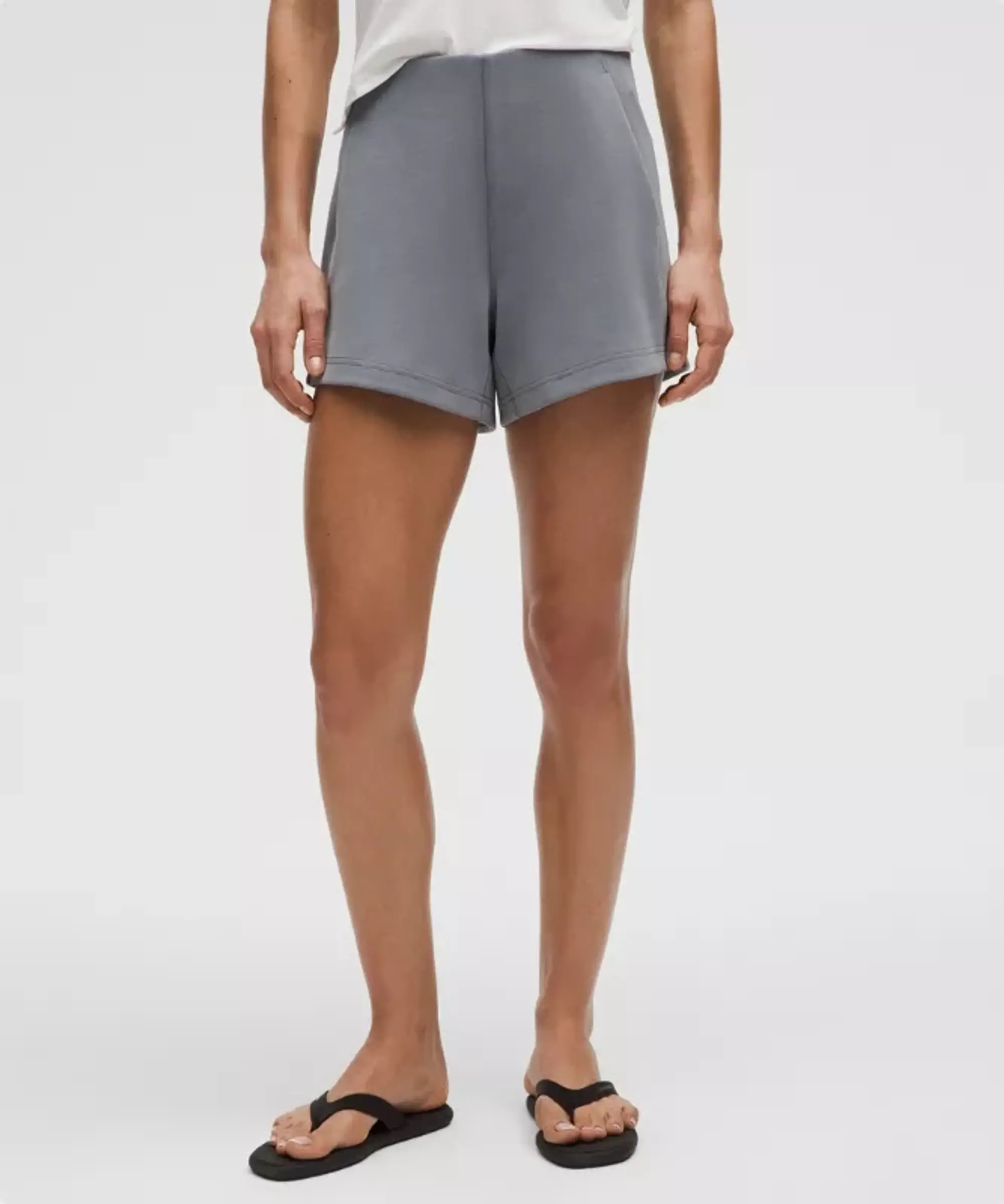 lululemon IE lululemon – Women's Softstreme Kick-Flare Mid-Rise Shorts – 4 – Color Grey – Size 8