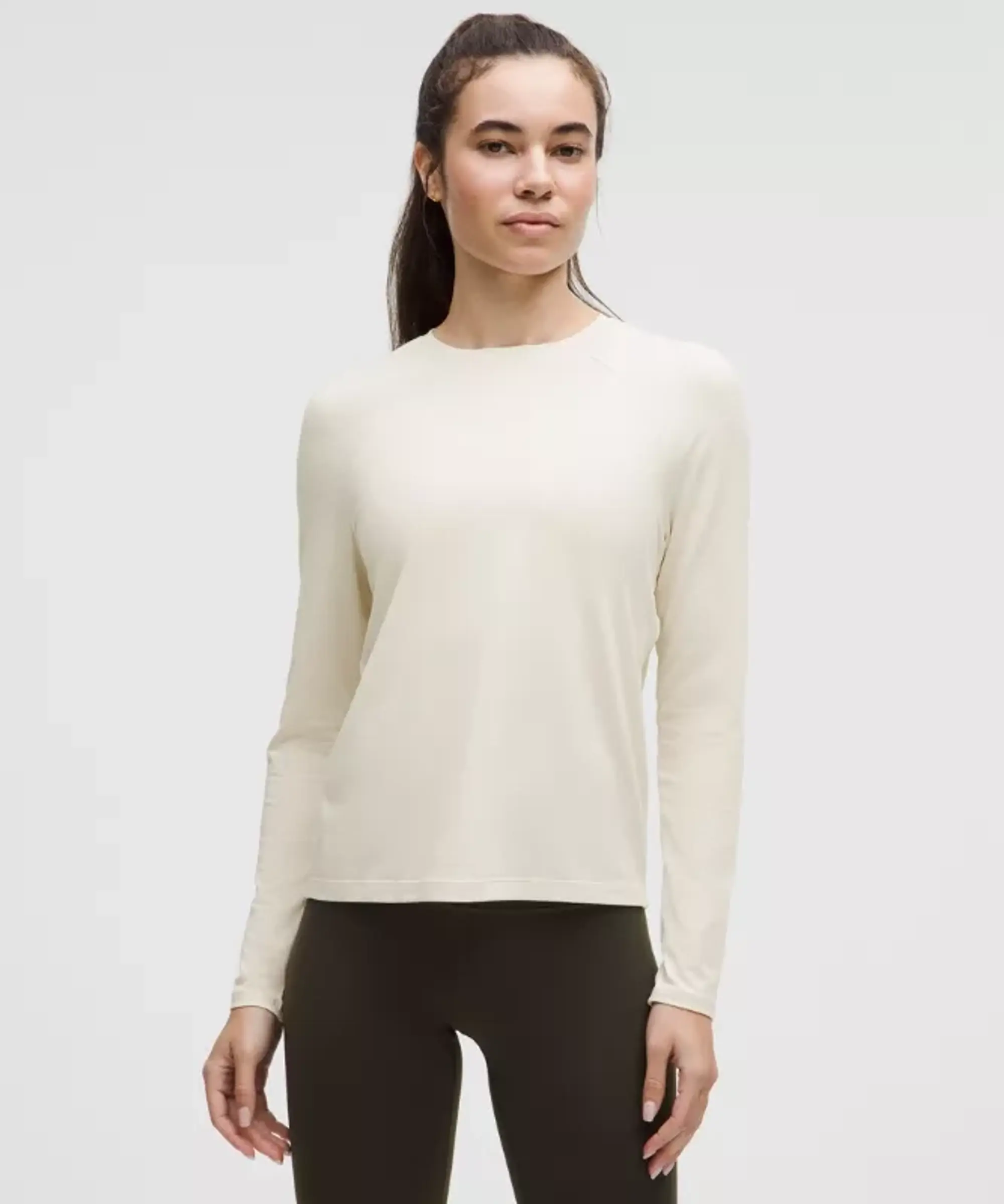 lululemon IE lululemon – Women's License to Train Classic-Fit Long-Sleeve Shirt – Color White – Size 8