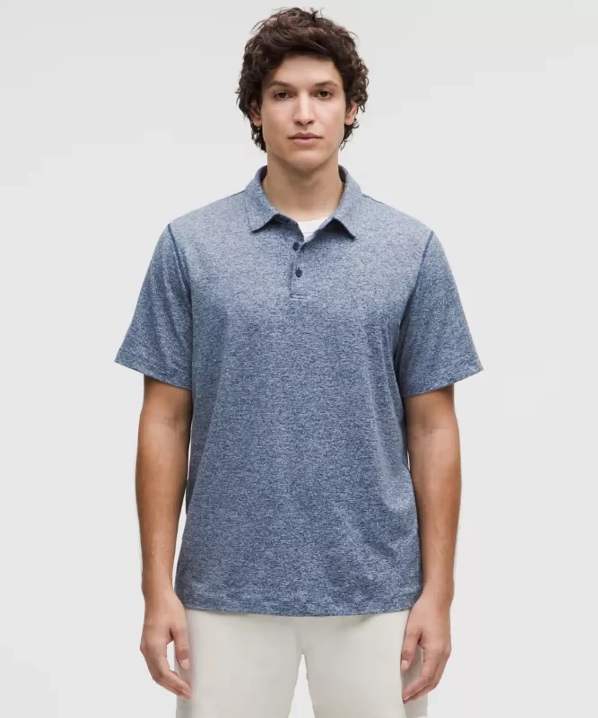 lululemon IE lululemon – Men's Soft Jersey Short-Sleeve Polo Shirt – Color Blue – Size 2XL