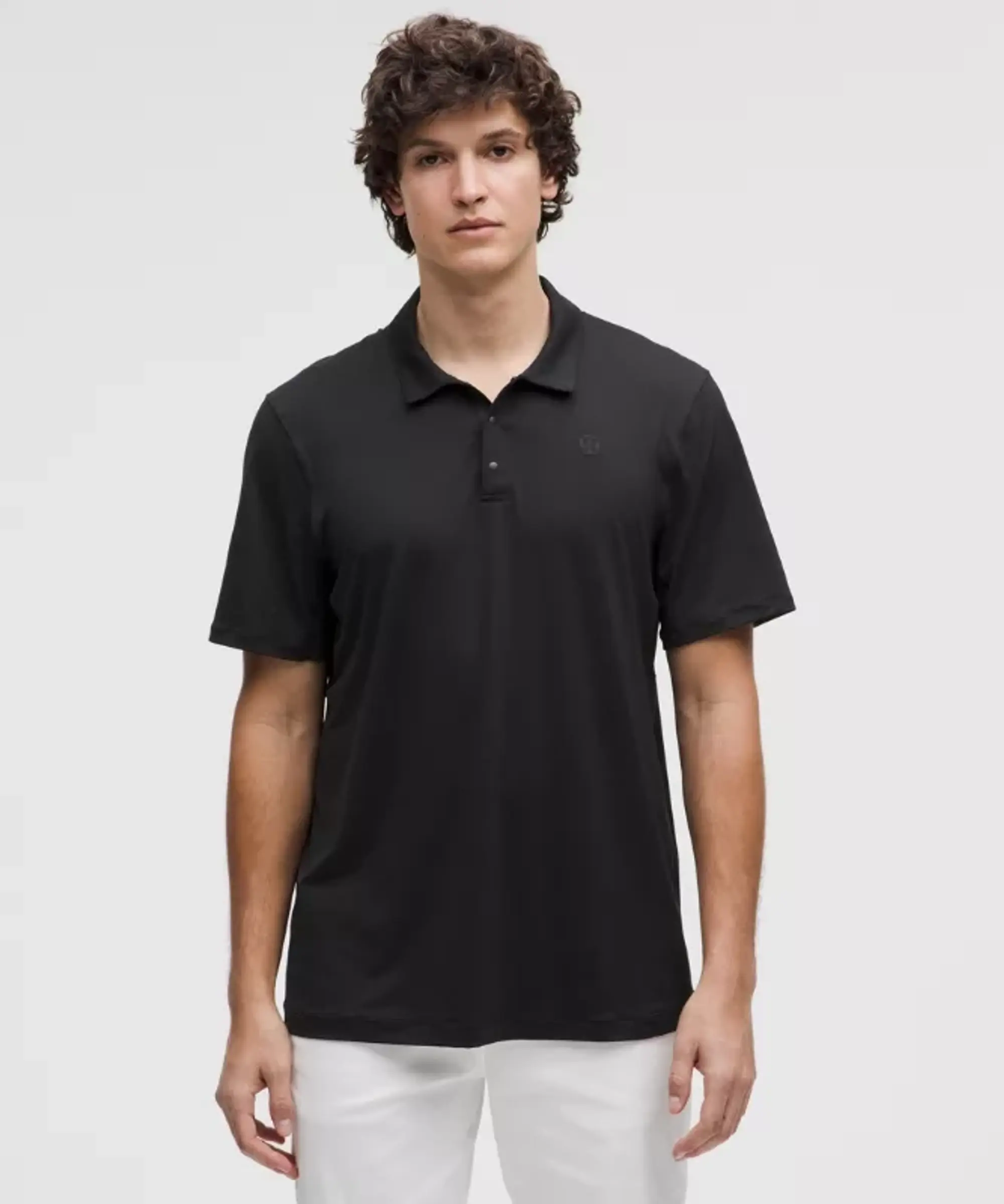 lululemon IE lululemon – Men's Logo Sport Polo Short-Sleeve Fit – Color Black – Size 2XL