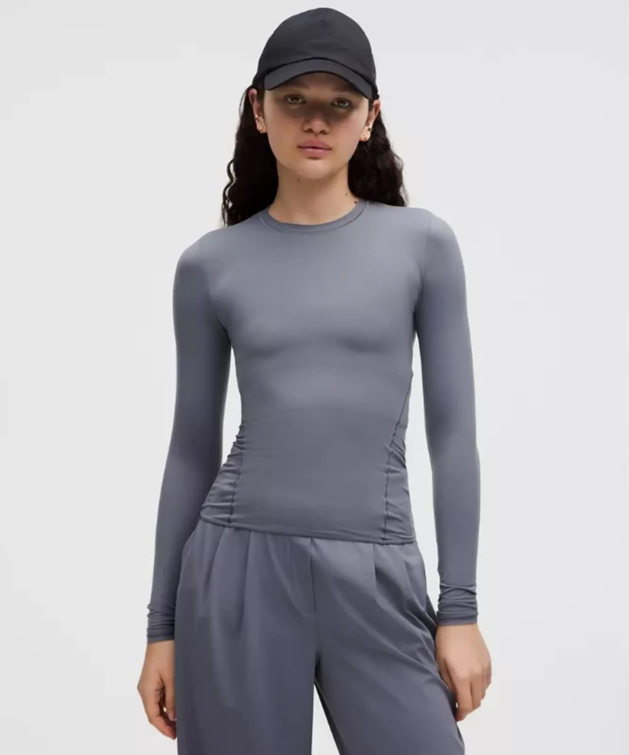 lululemon IE lululemon – Women's Wundermost Ultra-Soft Nulu Crewneck Long-Sleeve Shirt – Color Grey – Size M