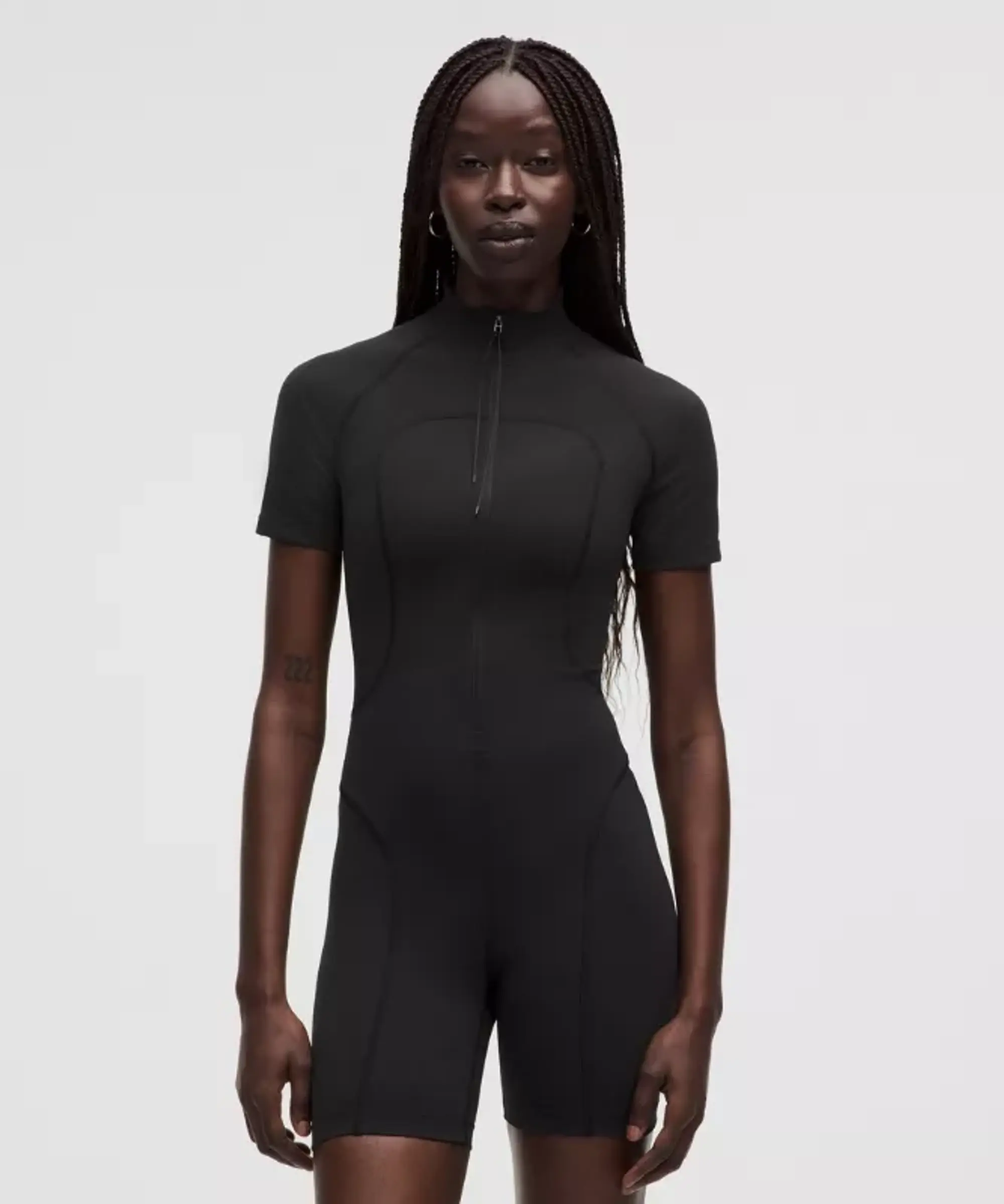 lululemon IE lululemon – Women's Everlux Front-Zip Bodysuit SLNSH Collection – 6 – Color Black – Size 2XS
