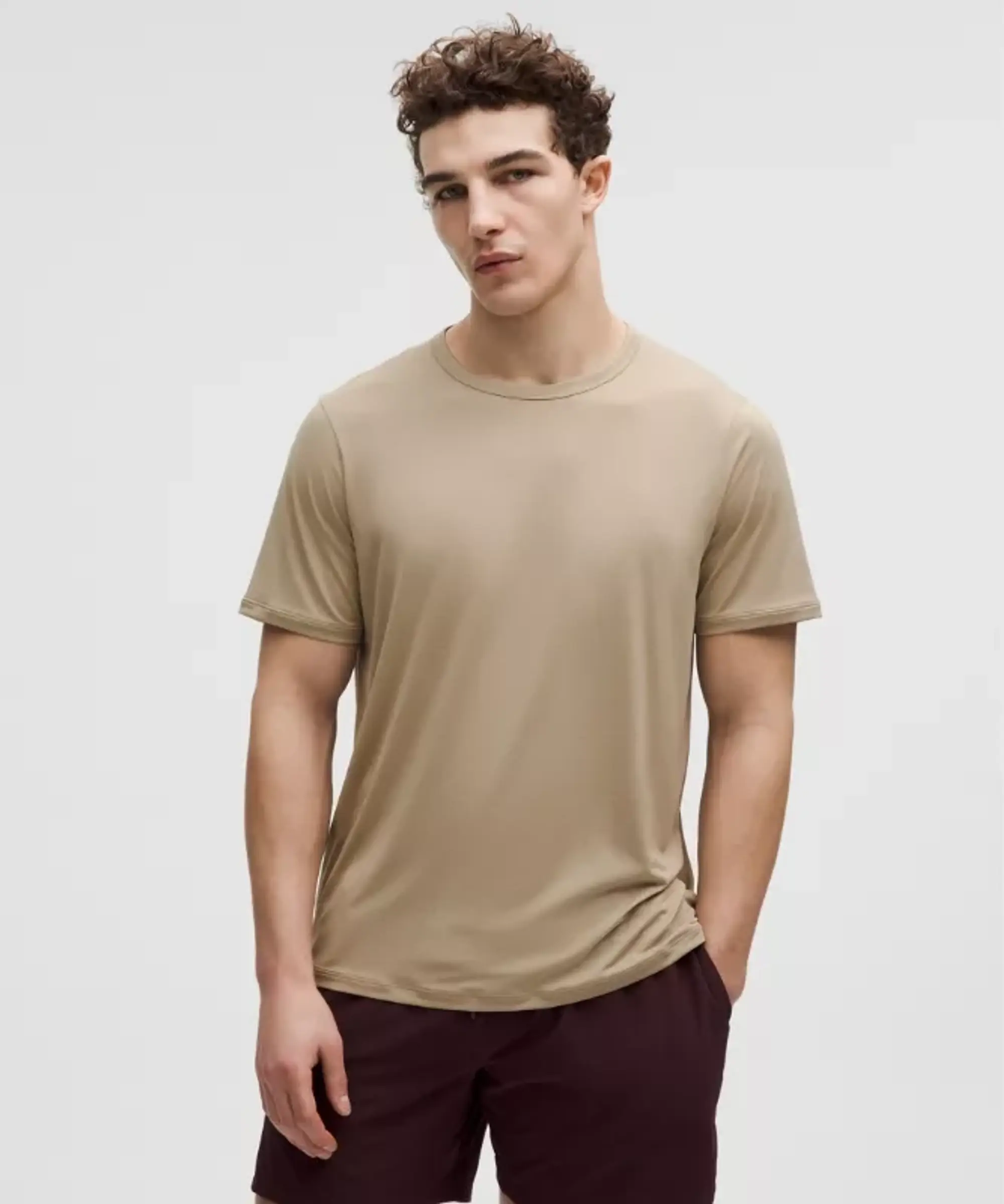 lululemon IE lululemon – Men's Mile Maker Run Crew Lightweight Short-Sleeve Shirt – Color Brown – Size 2XL