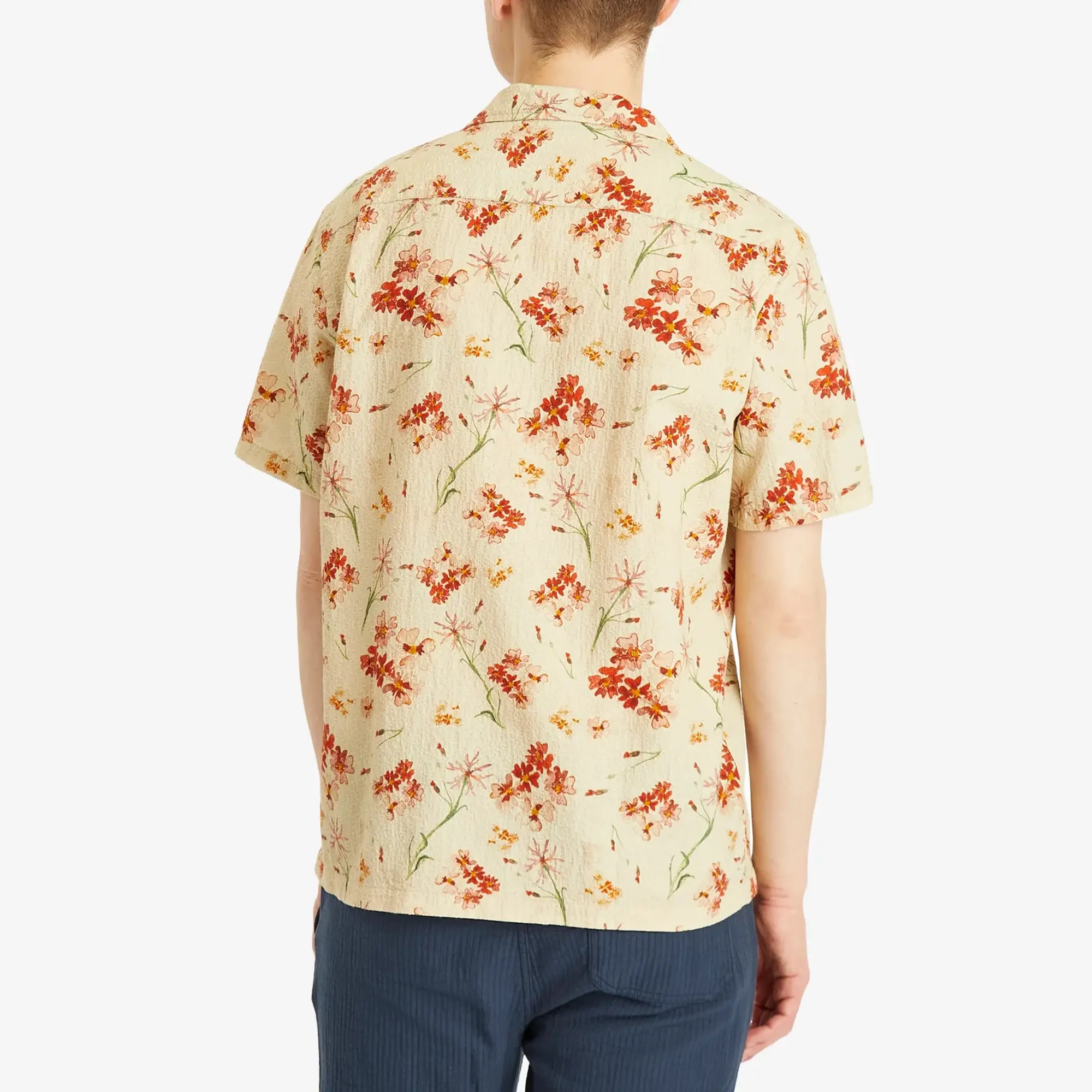 Kestin Men's Crammond Floral Print Shirt Ecru Floral
