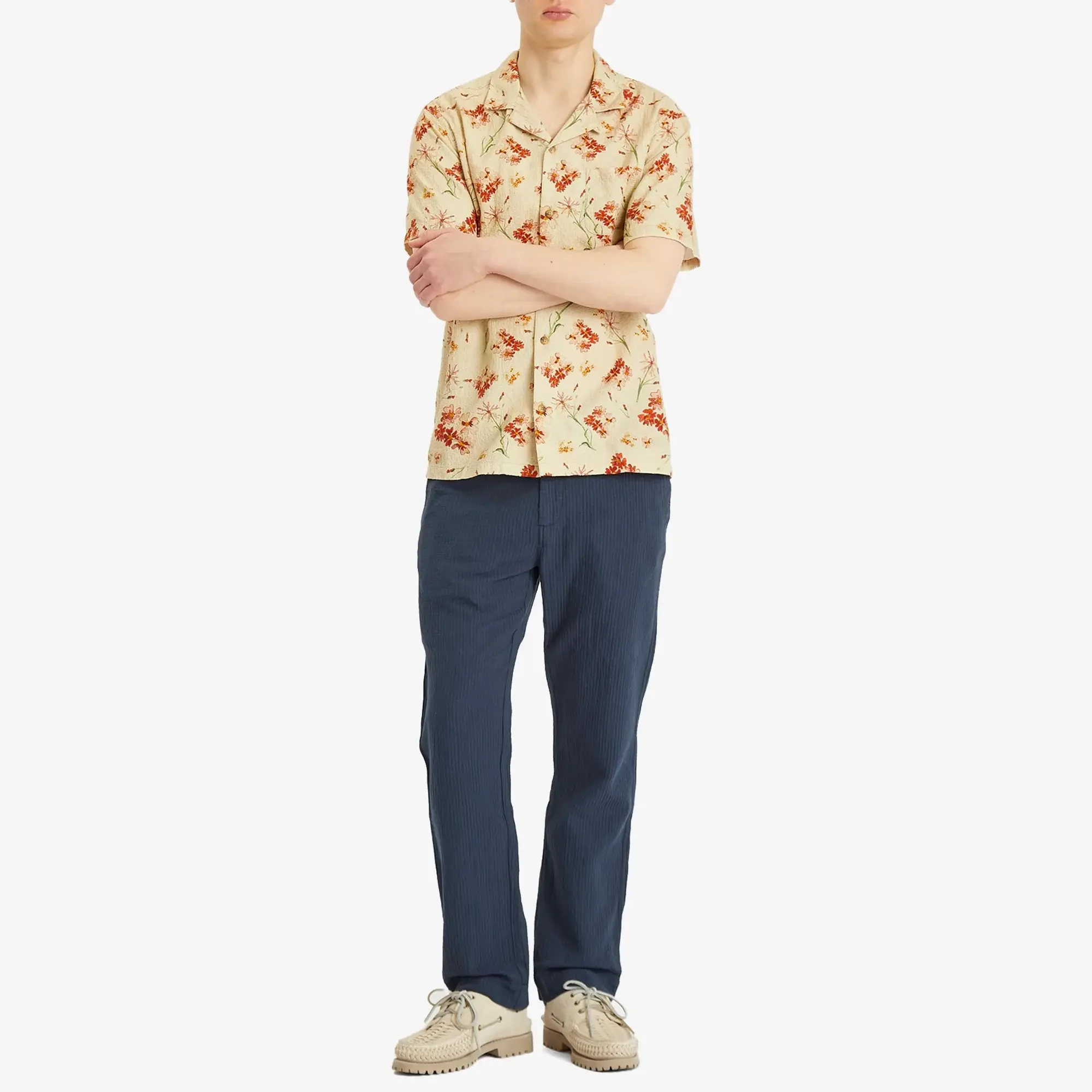 Kestin Men's Crammond Floral Print Shirt Ecru Floral
