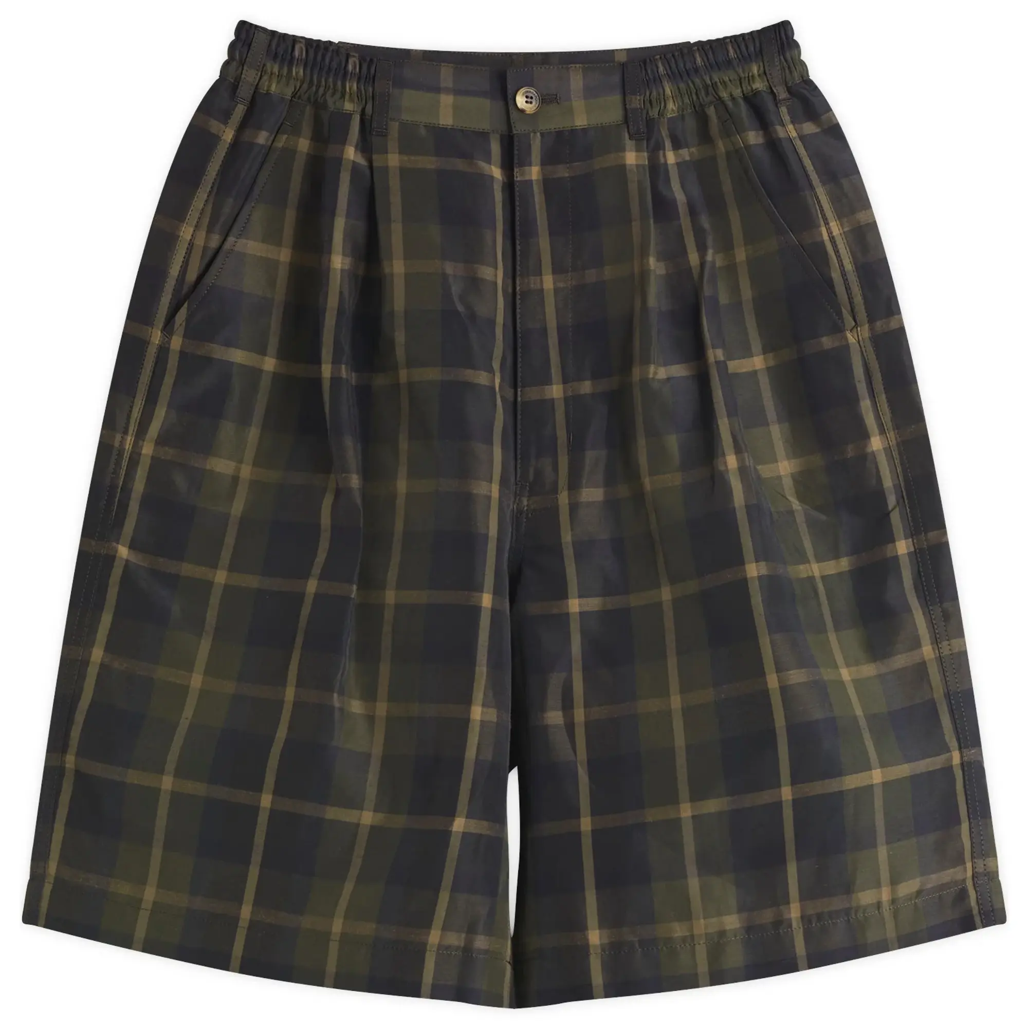 Comme des Garçons Homme Men's Weather Check Shorts Khaki