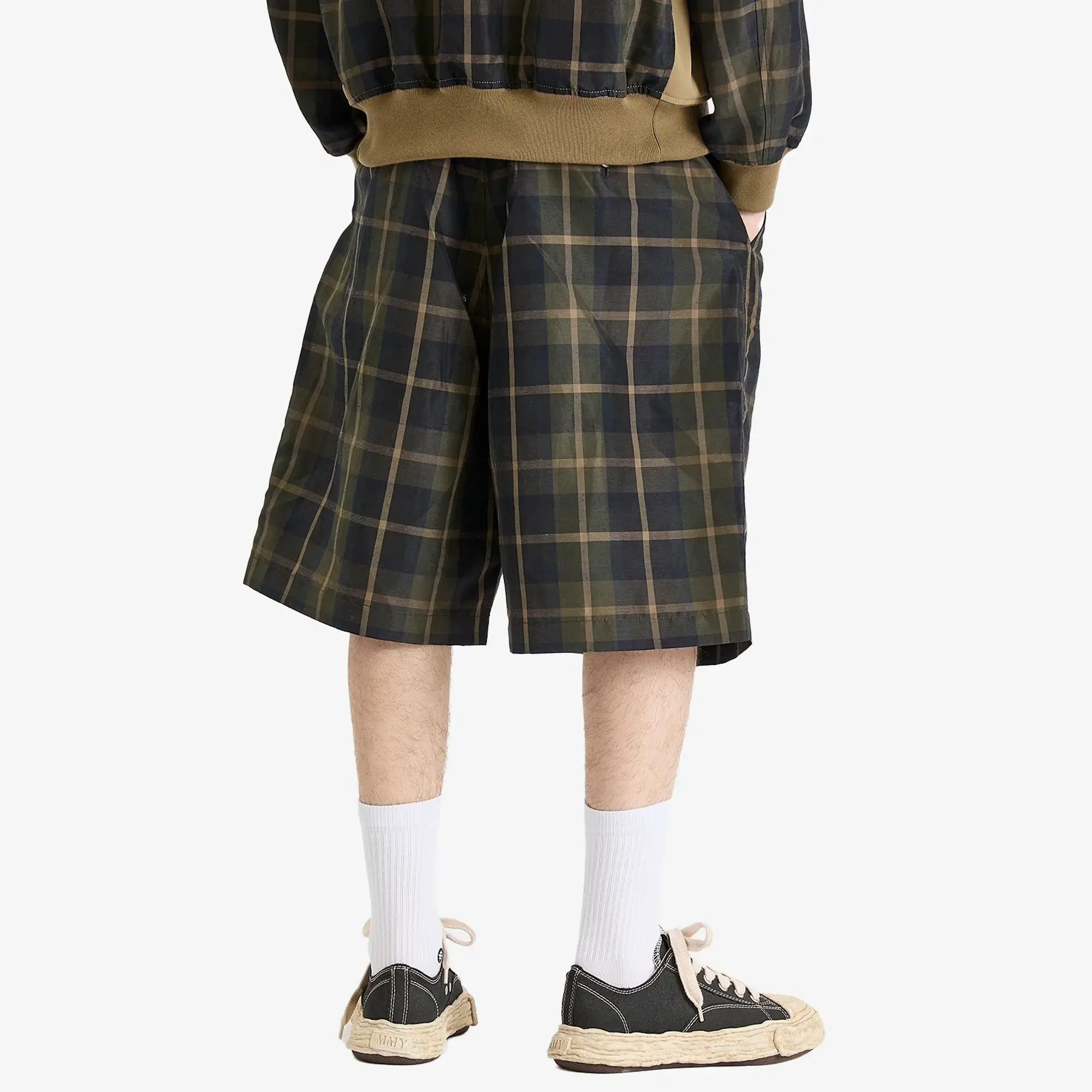 Comme des Garçons Homme Men's Weather Check Shorts Khaki