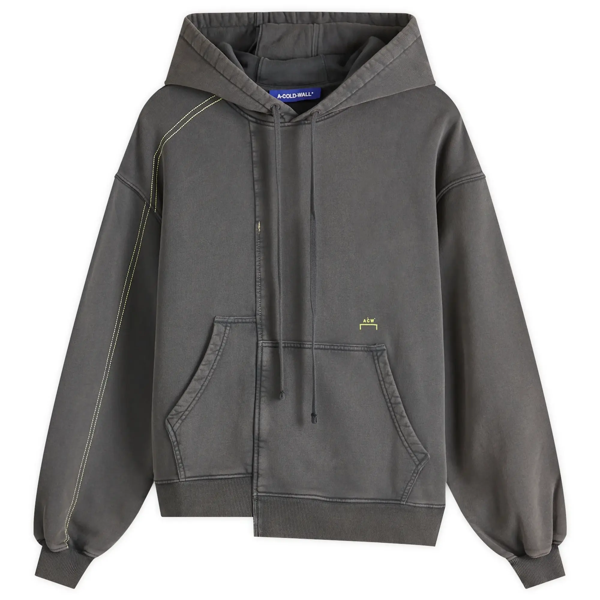 A-COLD-WALL* Men's Oblique Hoodie Grey Slate