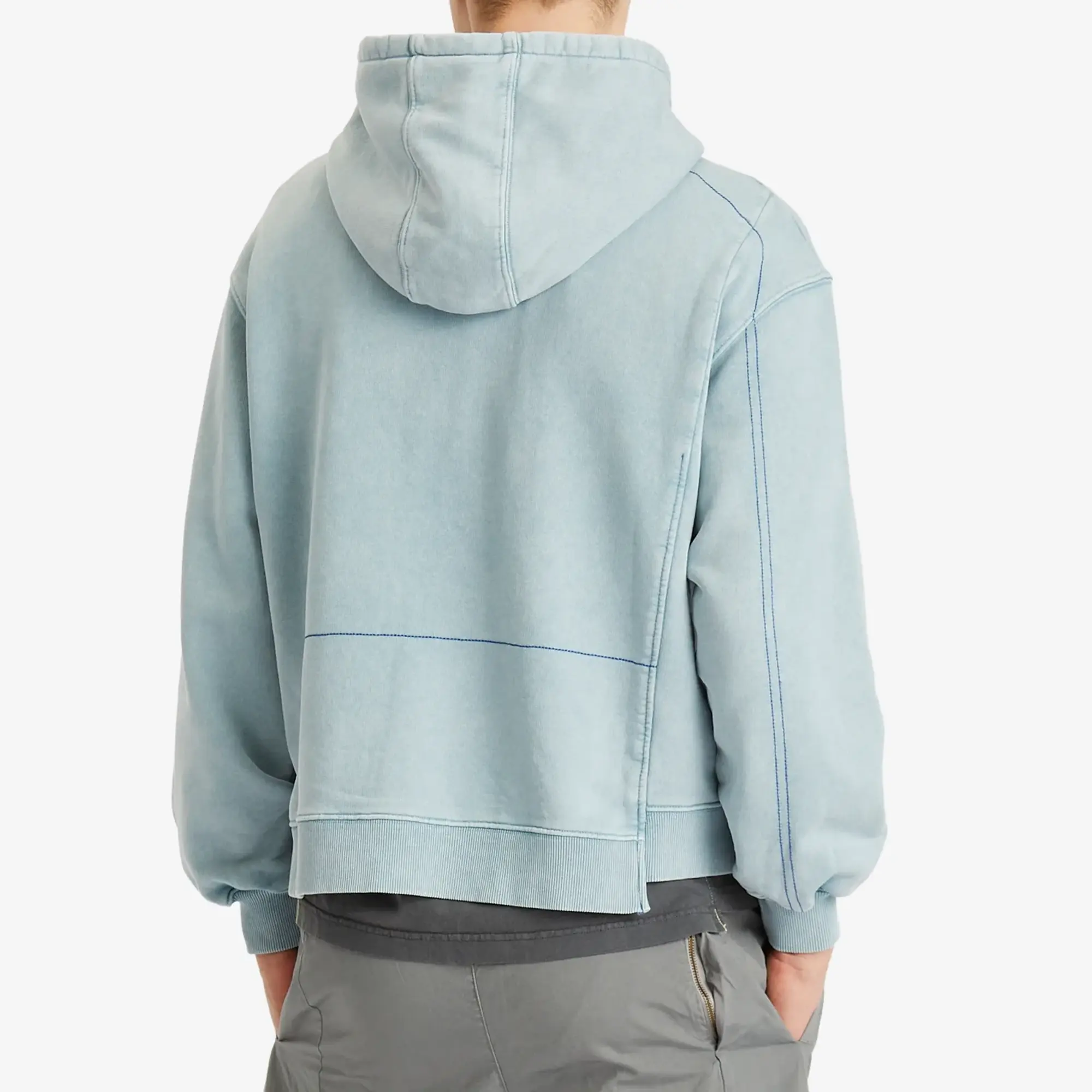 A-COLD-WALL* Men's Oblique Hoodie Grey-Green Tourmaline