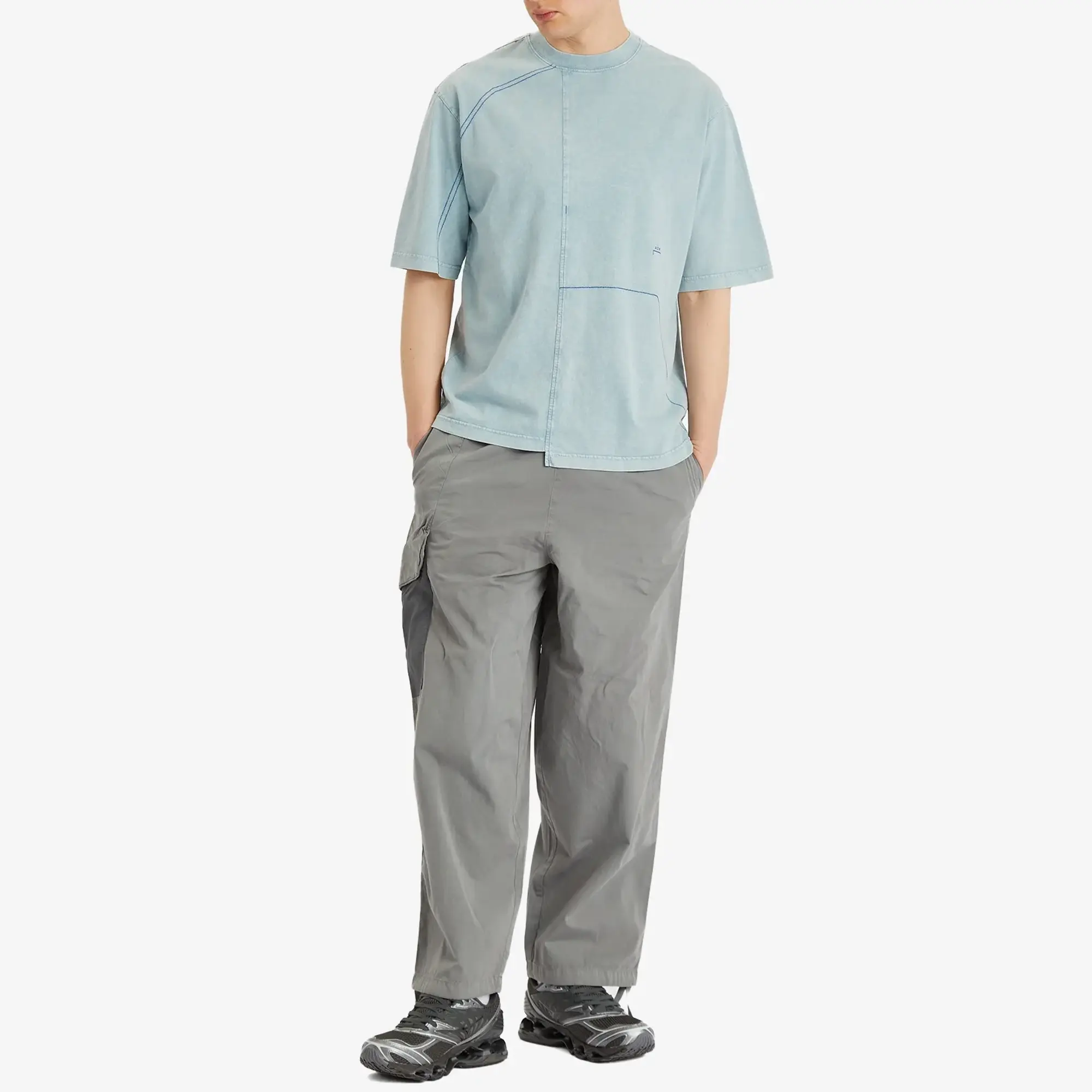 A-COLD-WALL* Men's Oblique T-Shirt Grey-Green Tourmaline
