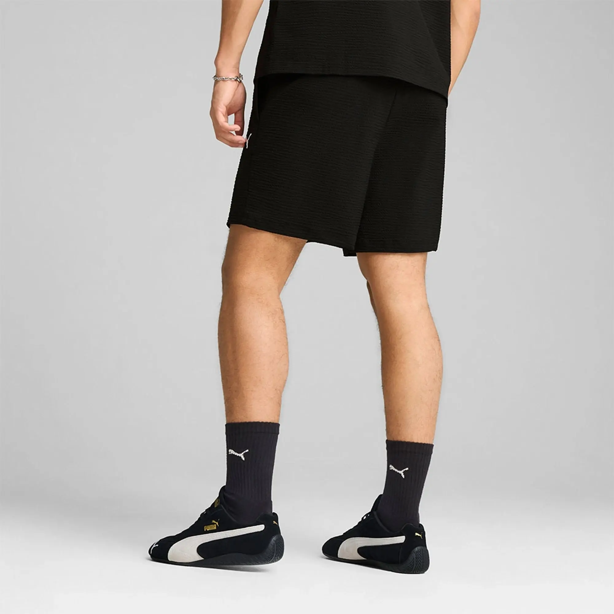 Puma Select Wardrobe Essential Seersuc Relaxed Fit Sweat Shorts