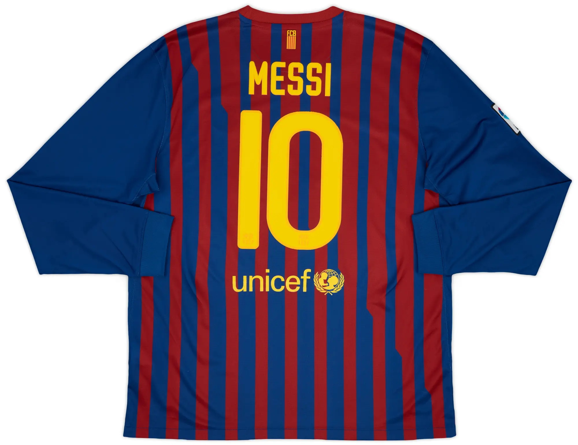 Nike 2011-12 Barcelona Home L/S Shirt Messi #10 - 9/10 - (XL)