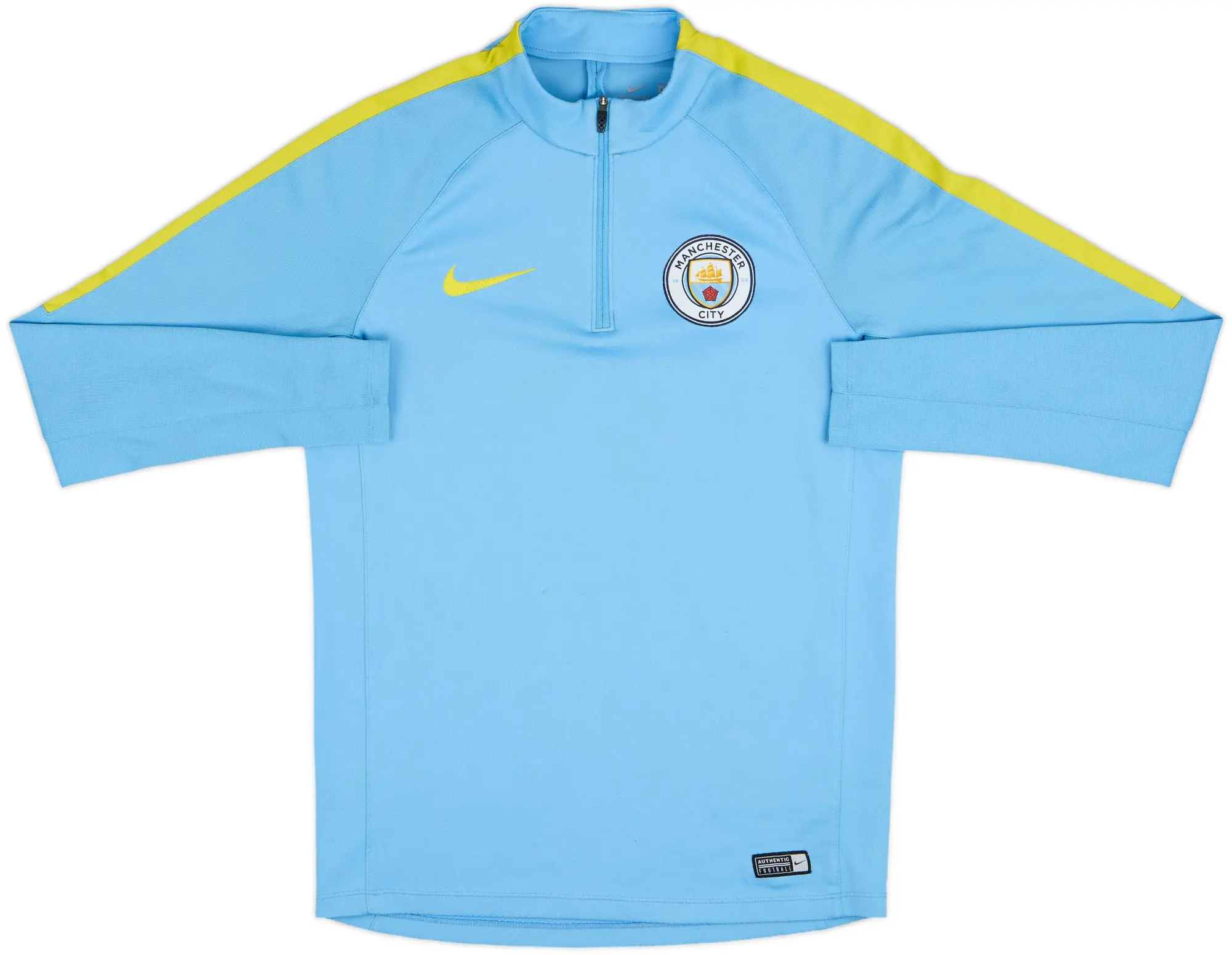 2016-17 Manchester City Nike Vaporknit Player Issue 1/4 Zip Drill Top - 7/10 - (XXL)