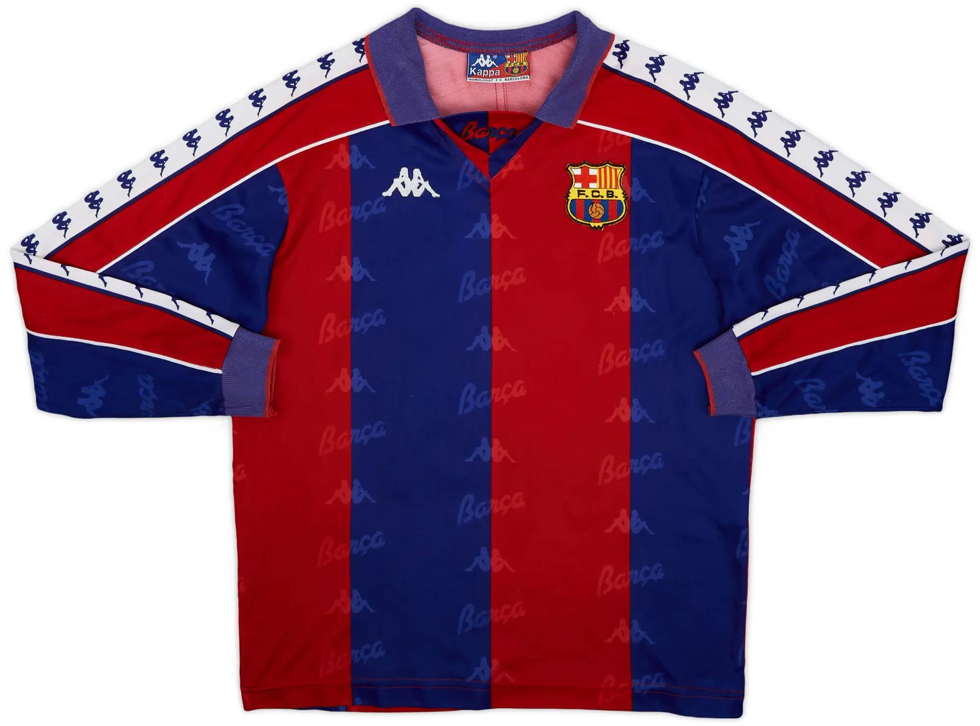 Kappa 1995-97 Barcelona Home L/S Shirt #9 - 8/10 - (S)