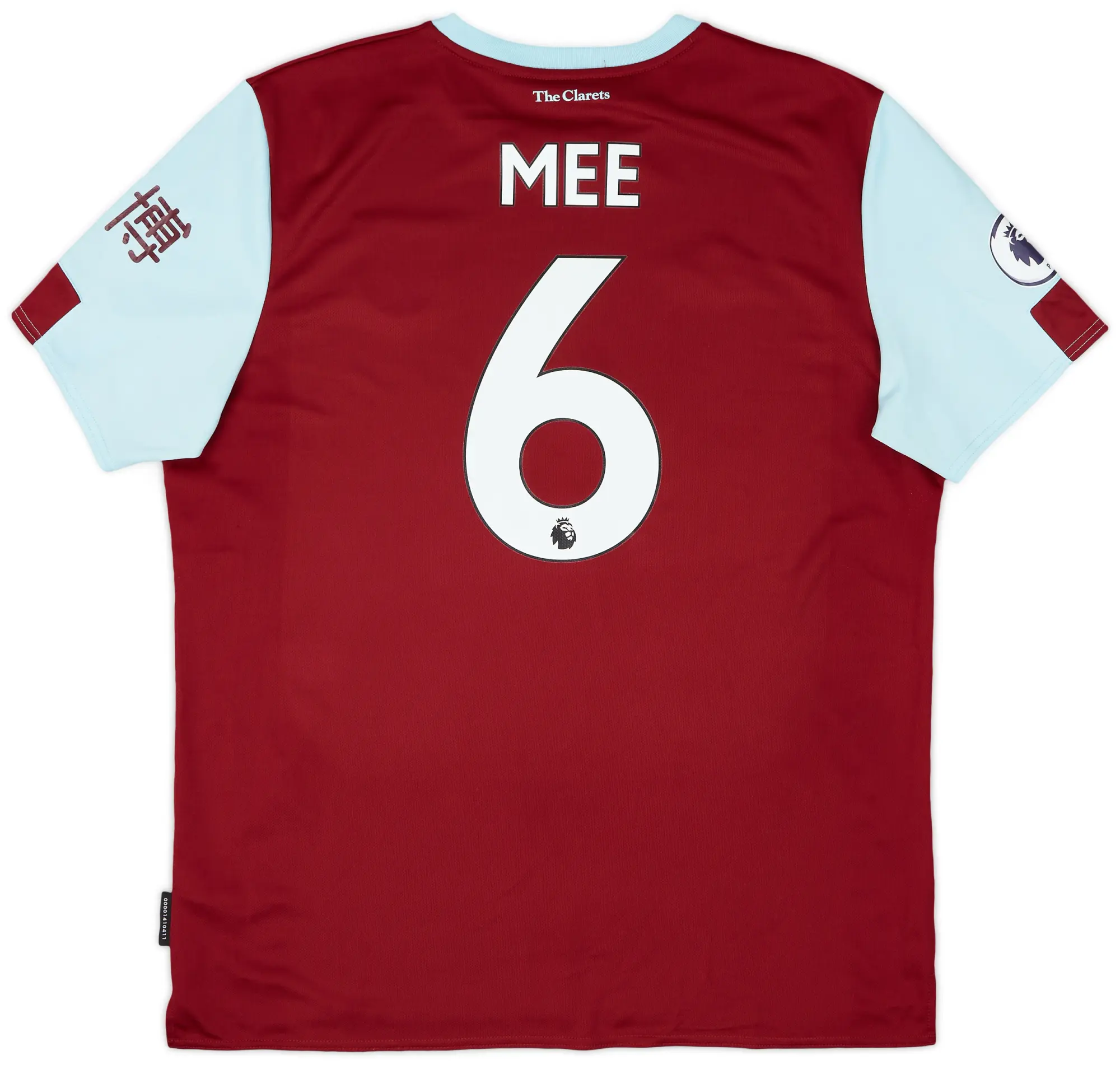 Umbro 2019-20 Burnley Home Shirt Mee #6 - 9/10 - (XL)