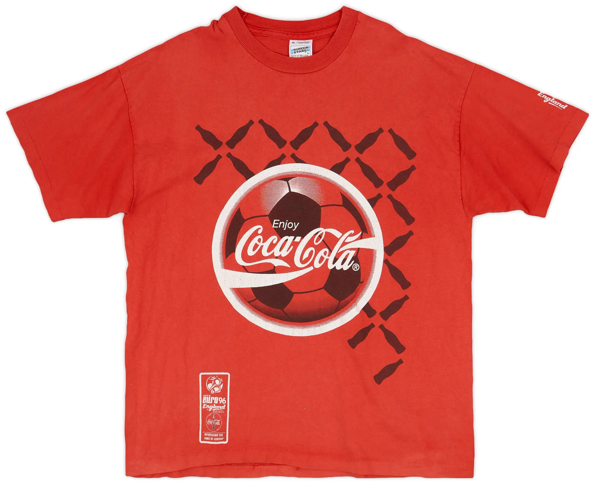 T-Shirts 1996 Coca Cola 'Euro 96 England' Leisure Shirt - 7/10 - (XL)