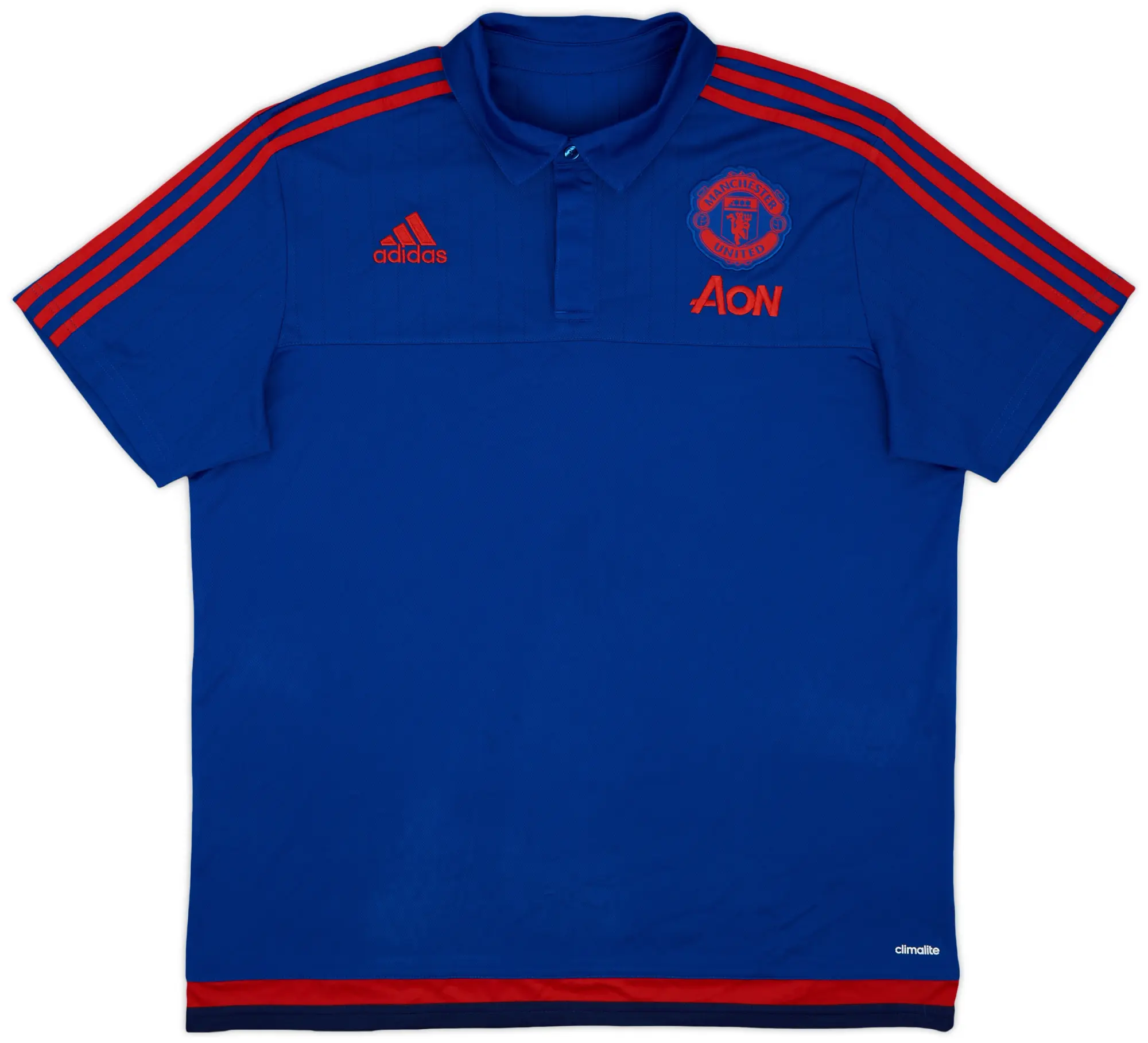 2015-16 Manchester United adidas Polo Shirt - 8/10 - (XL)