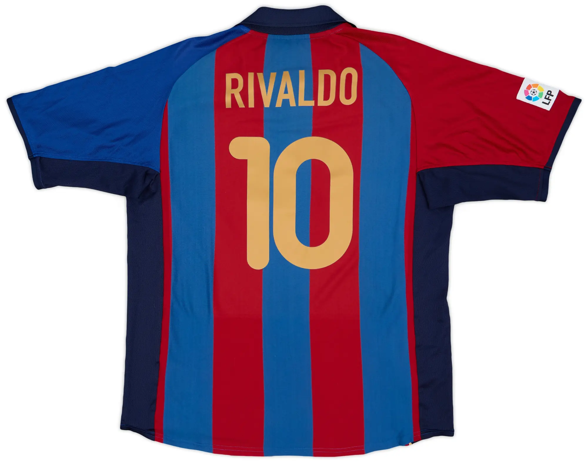 Nike 2001-02 Barcelona Home Shirt Rivaldo #10 - 8/10 - (L)