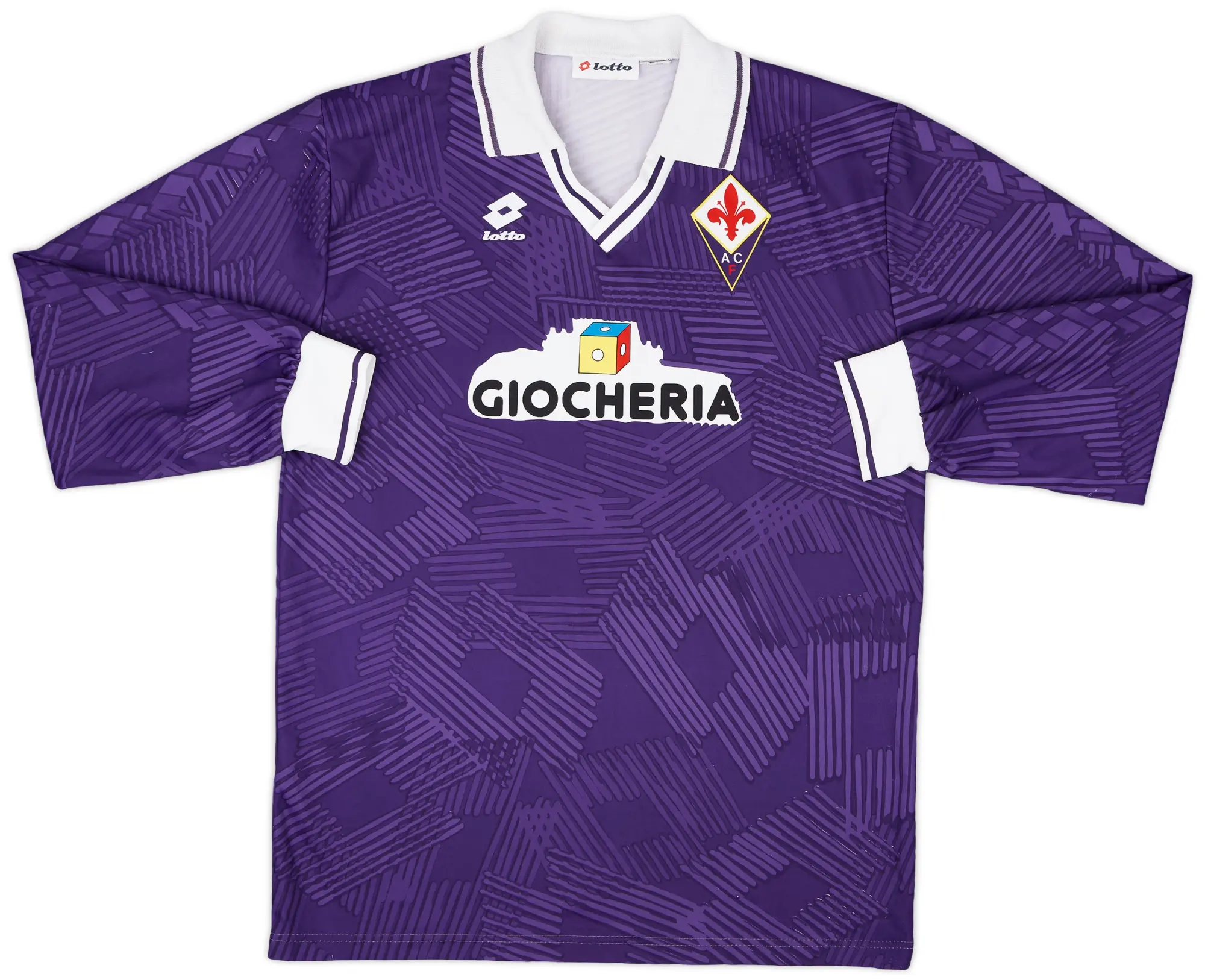 Lotto 1991-92 Fiorentina Home L/S Shirt - 9/10 - (L)