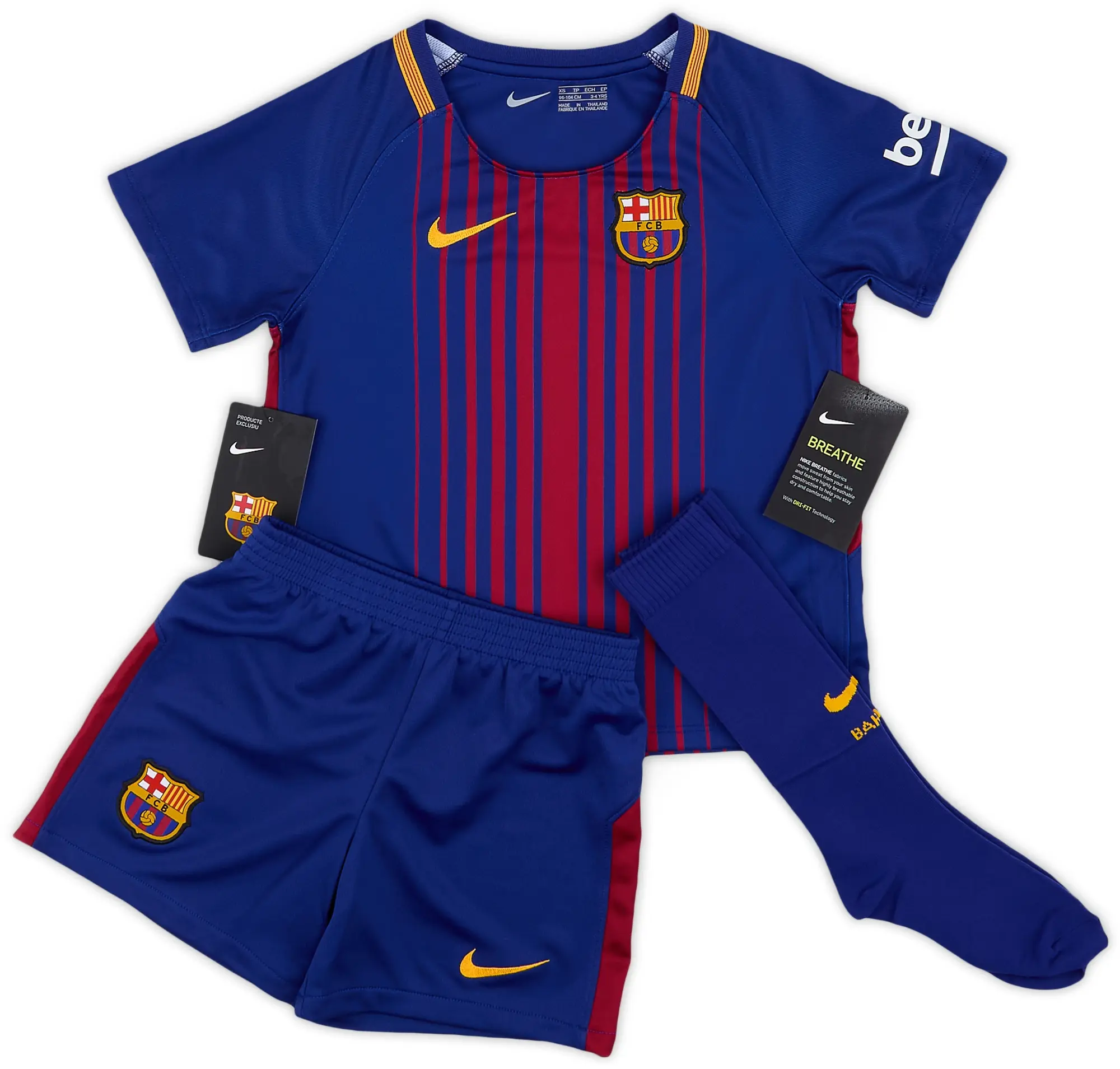 Nike 2017-18 Barcelona Home Full Kit (3-4 Years)