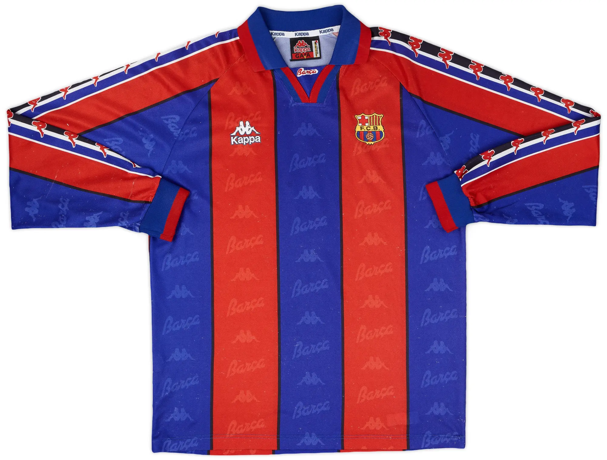 Kappa 1995-97 Barcelona Home L/S Shirt - 9/10 - (L)