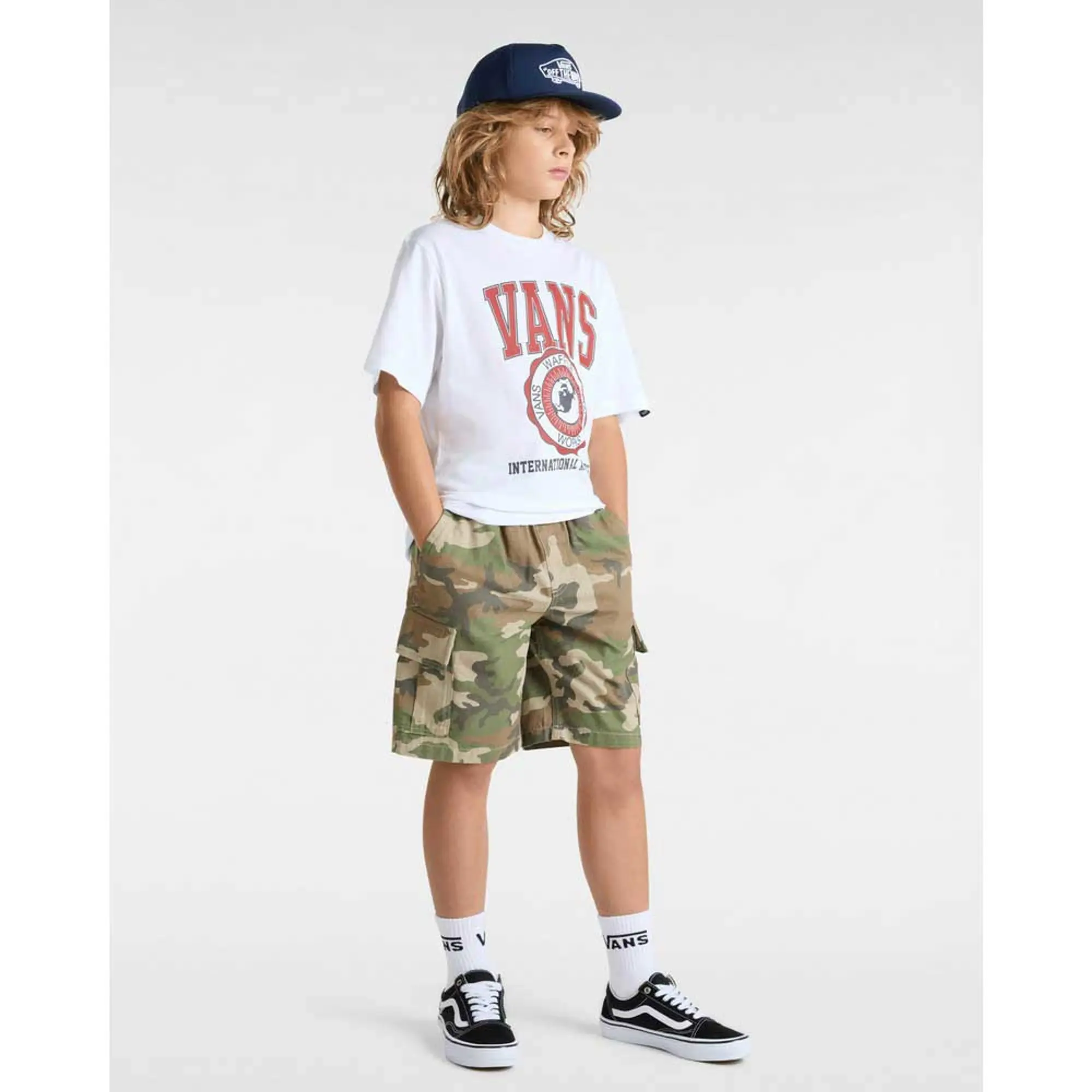 Vans - Kids Inter V T-Shirt (8-14 Years), White
