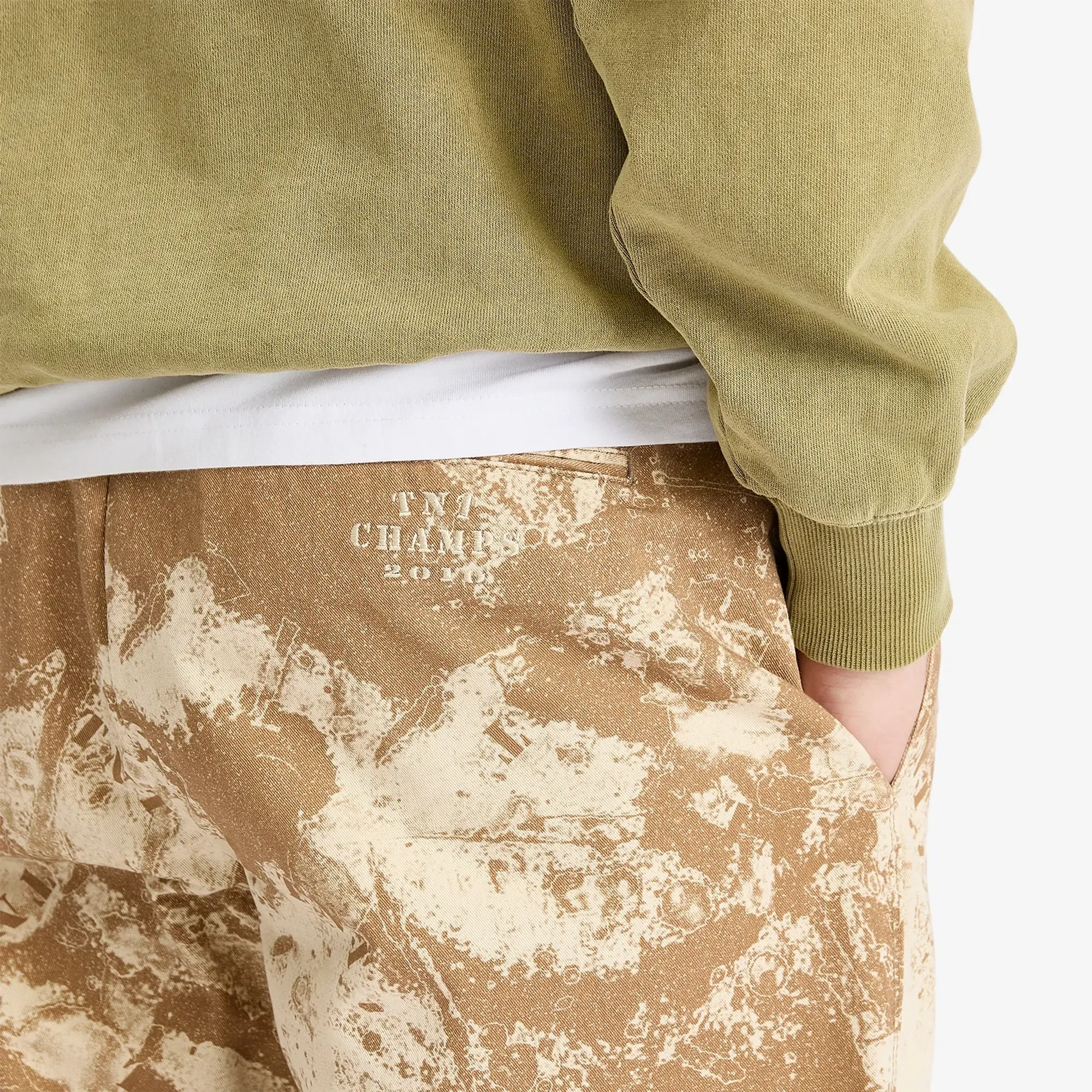 thisisneverthat Men's Splashed Chino Pant Brown