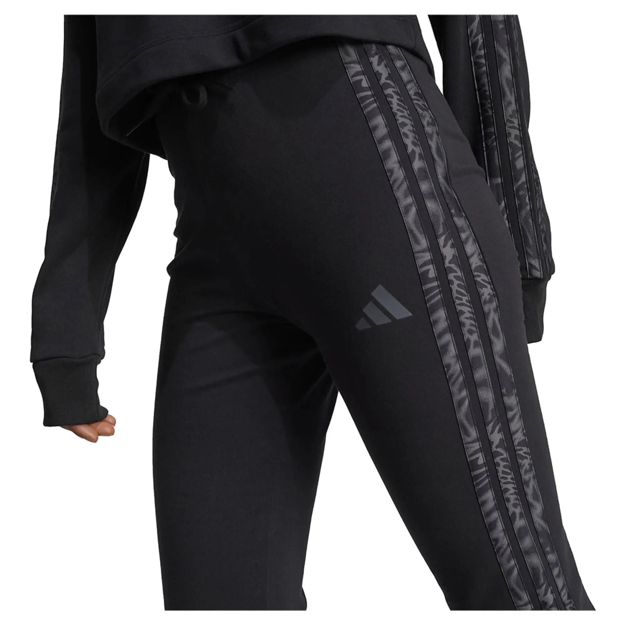 Adidas Essentials 3 Stripes Print Cotton Leggings