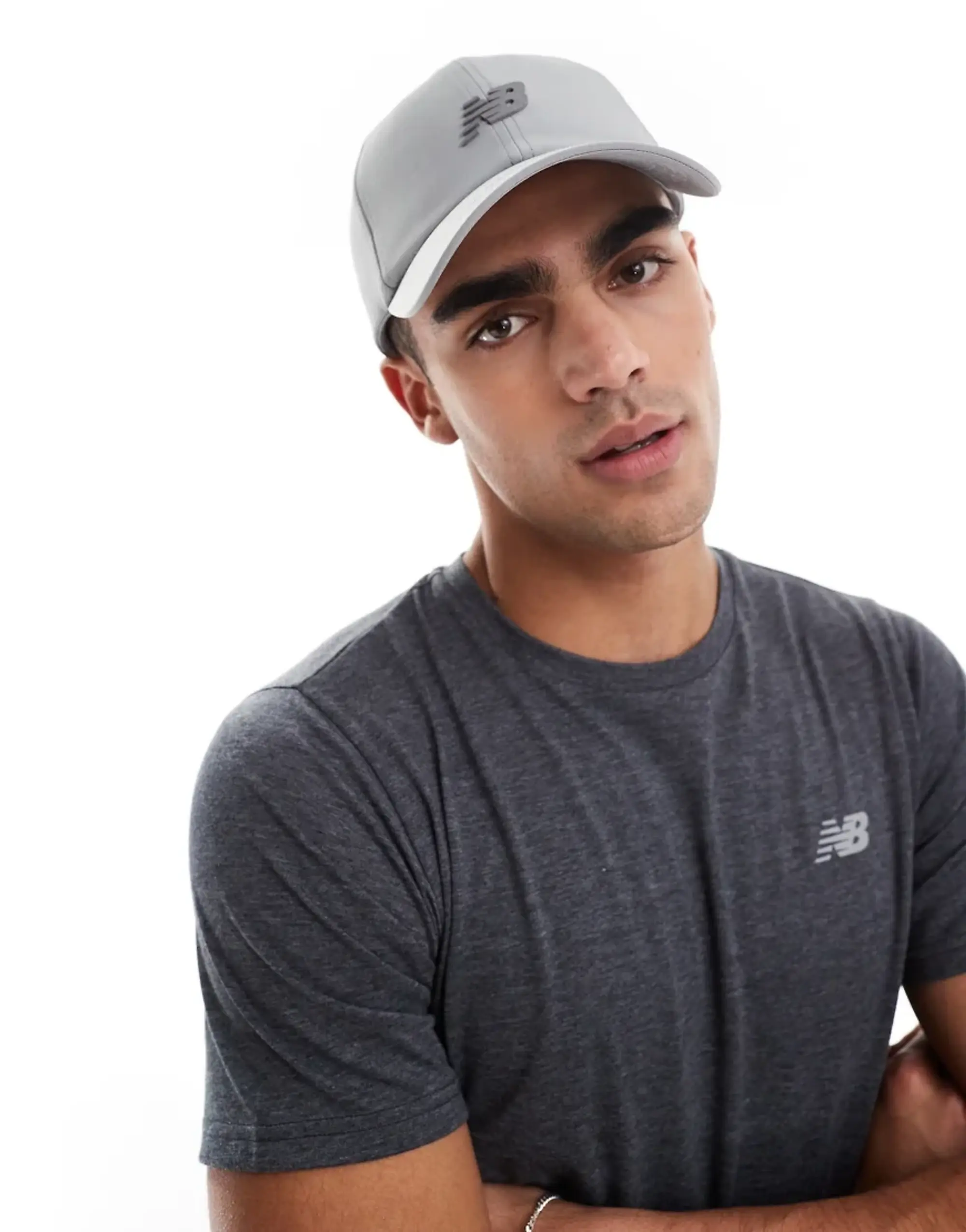 New Balance 6 Panel Performance Cap In Grey