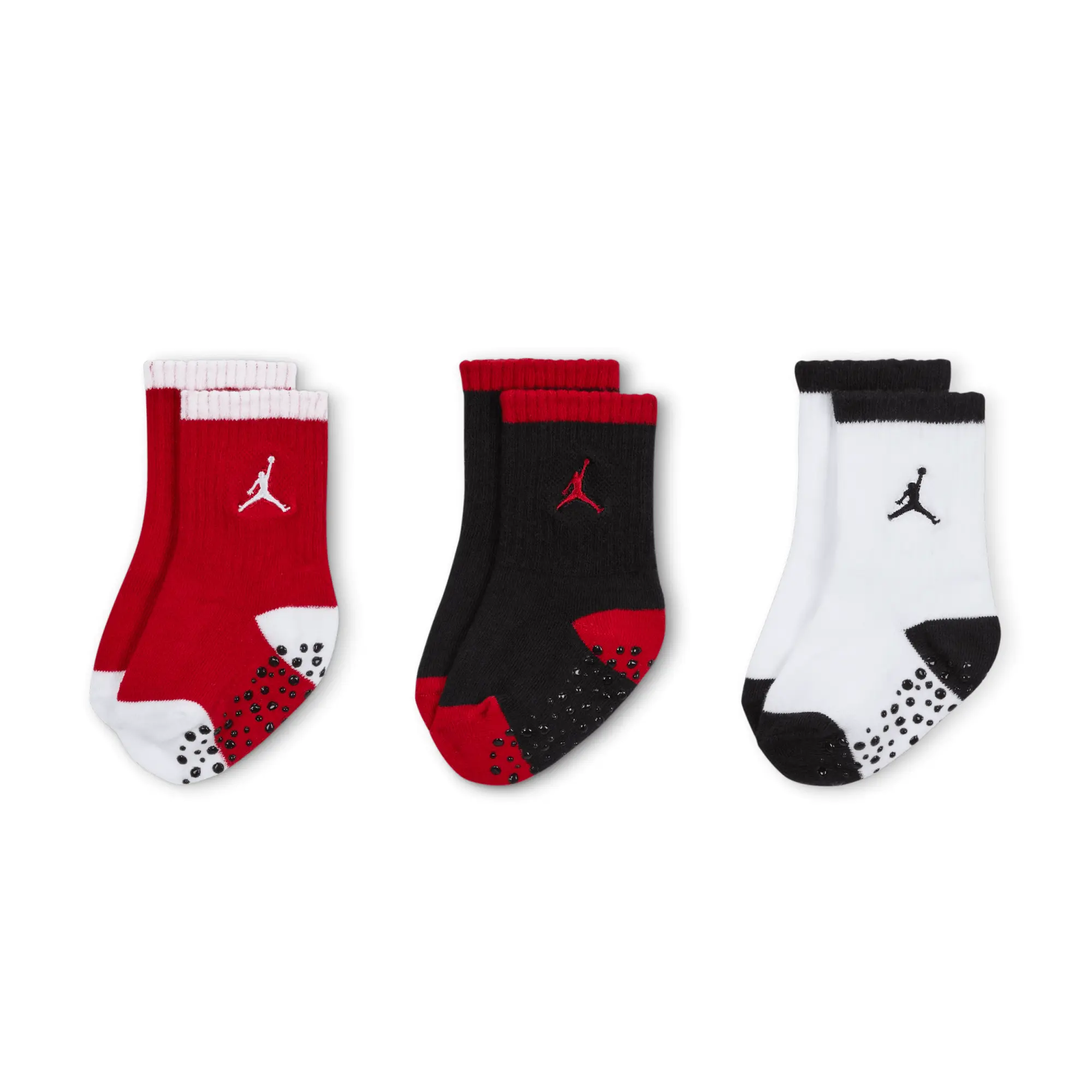 Nike Jordan Jumpman Baby Gripper Ankle Socks (3 Pairs) - White