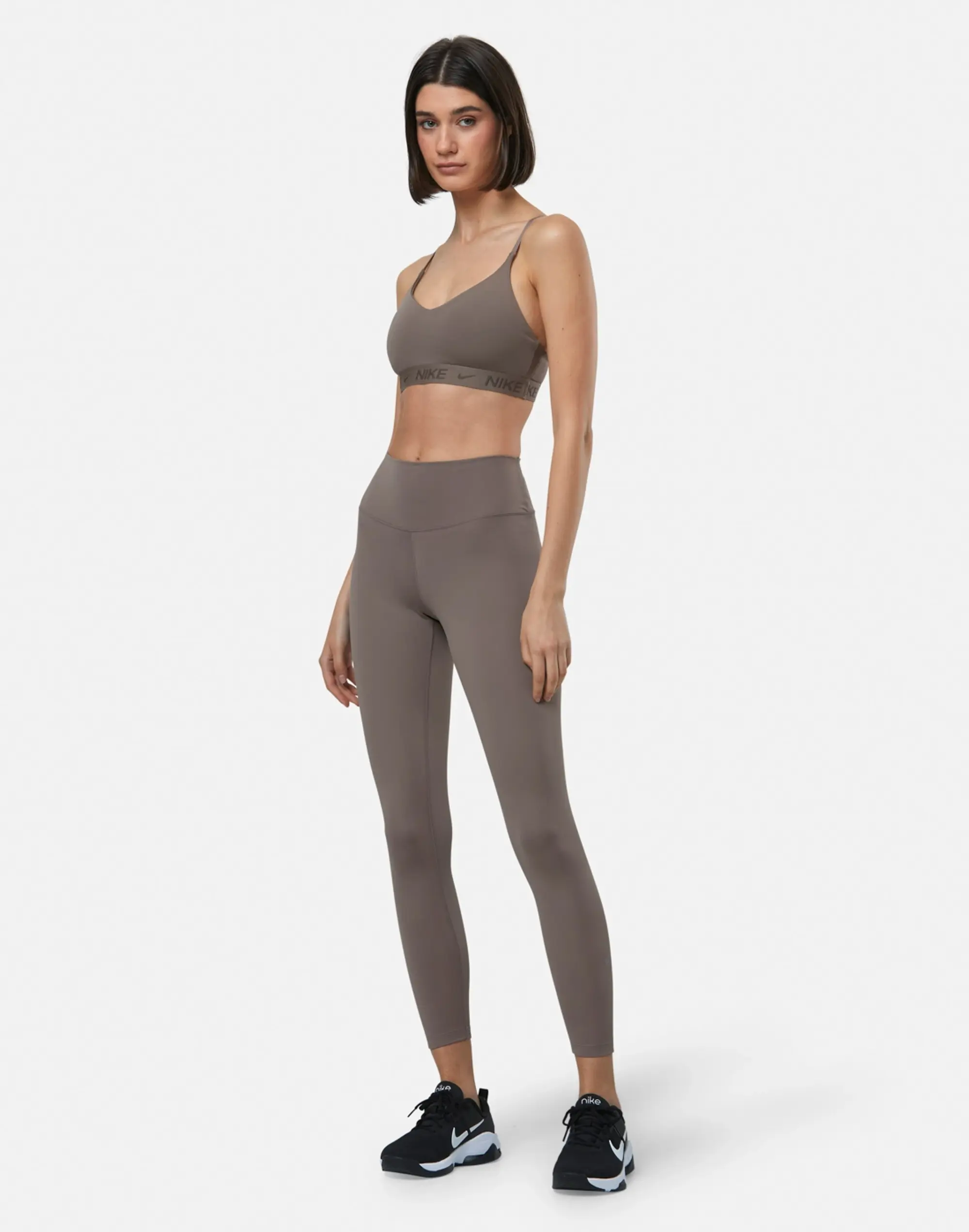 Women's Nike One 7/8 Leggings in Brown/Black