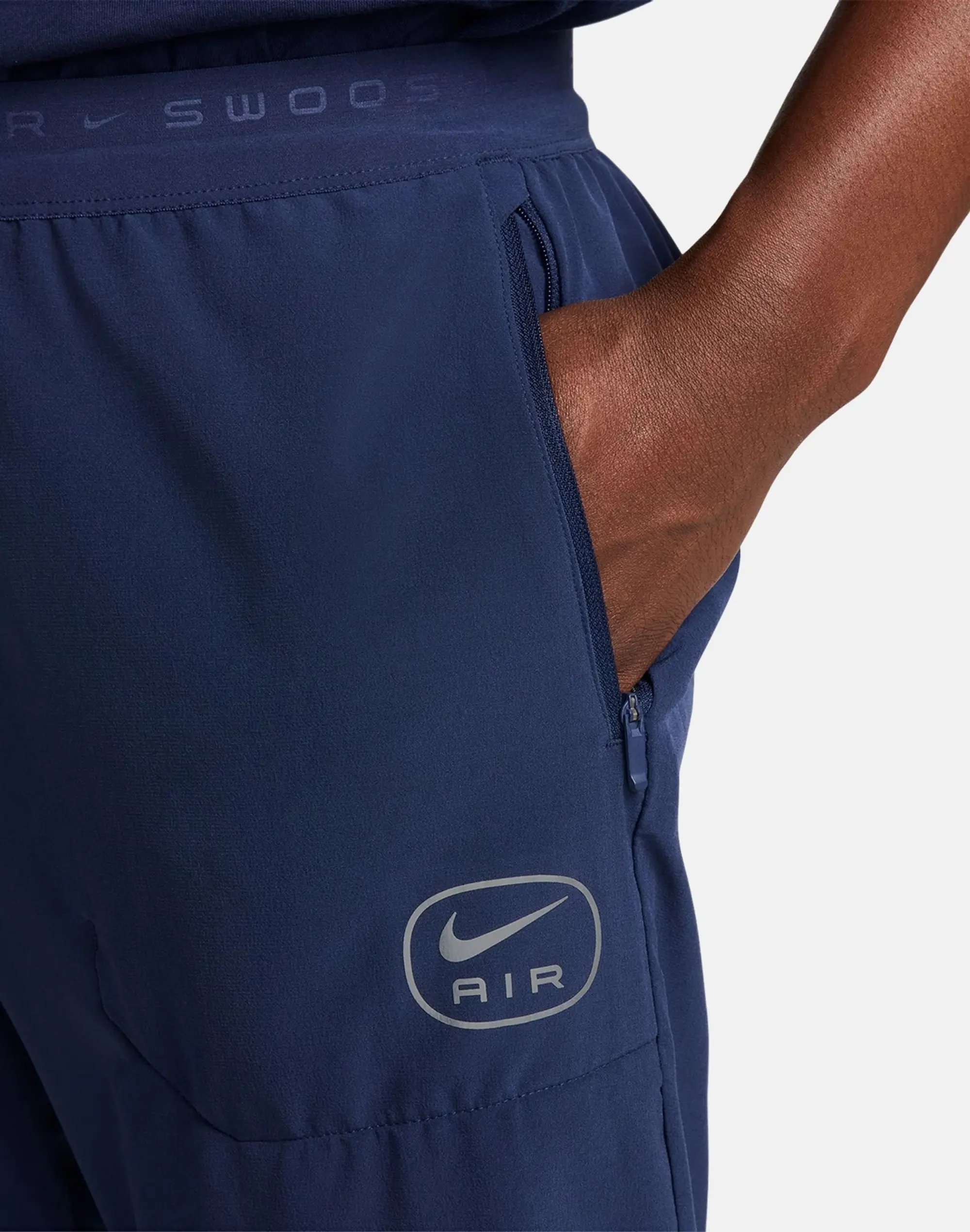 Men's Nike Swoosh Air Run Pants in Navy Blue