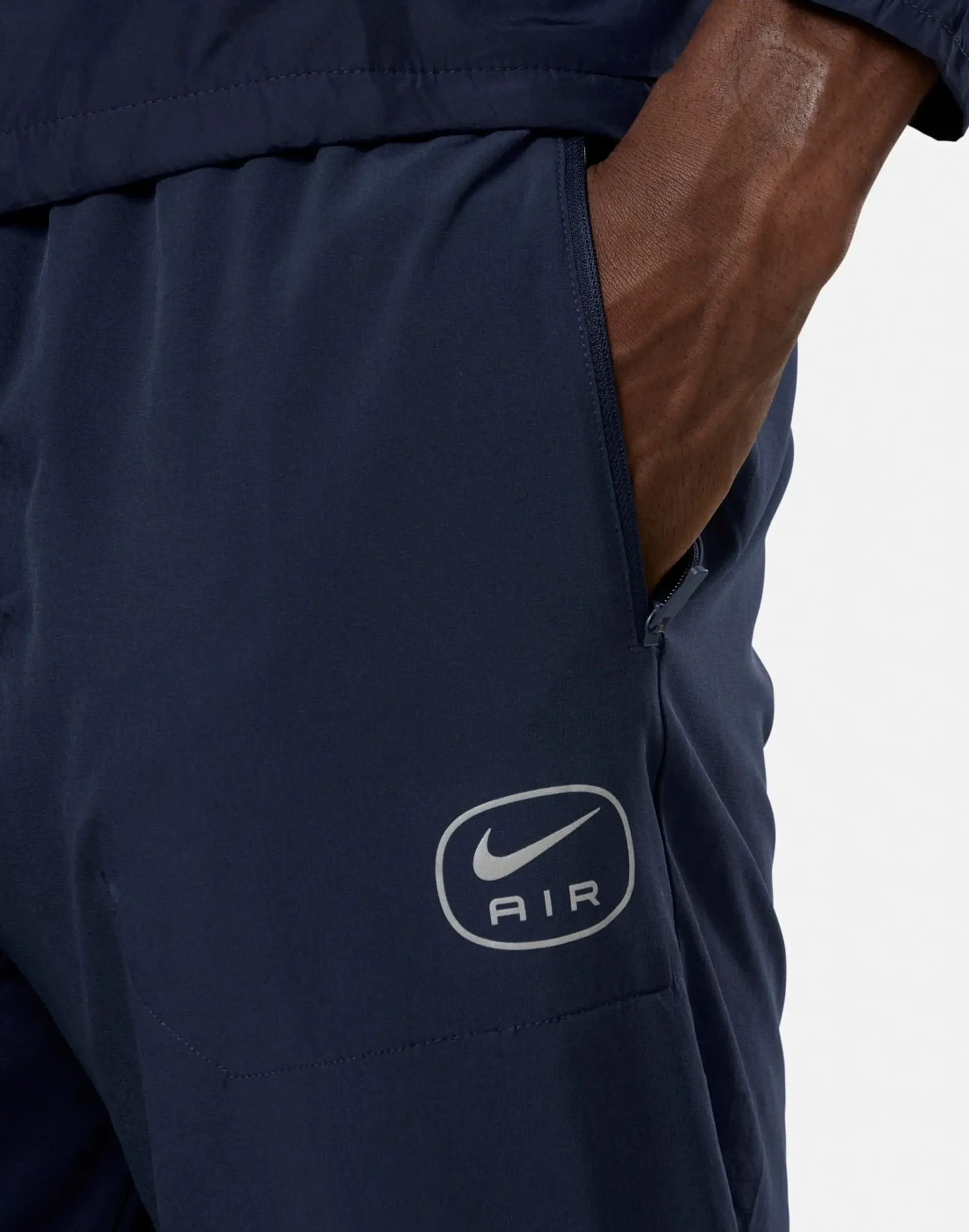 Men's Nike Swoosh Air Run Pants in Navy Blue