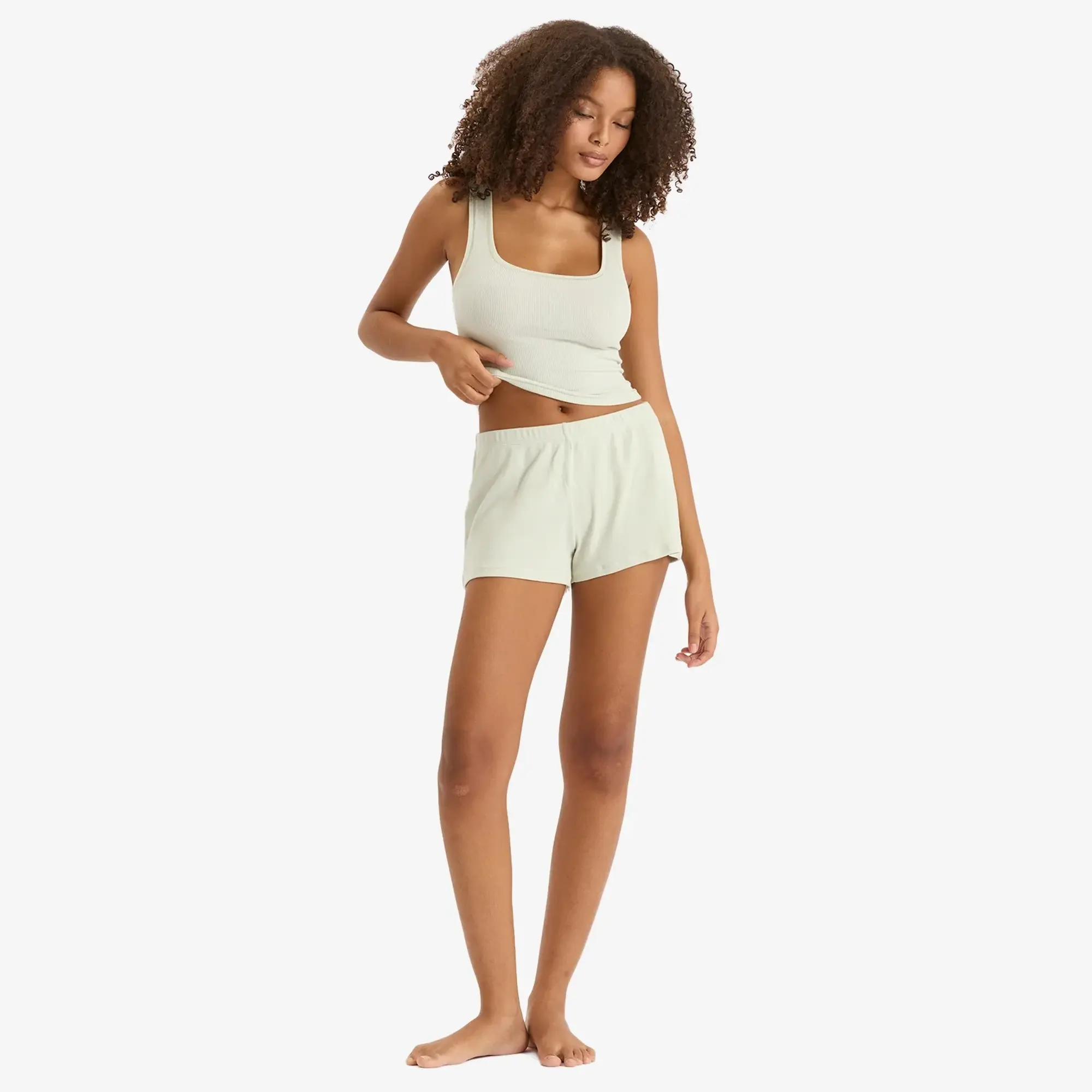 SKIMS Women's Cotton Rib Loose Short Spearmint