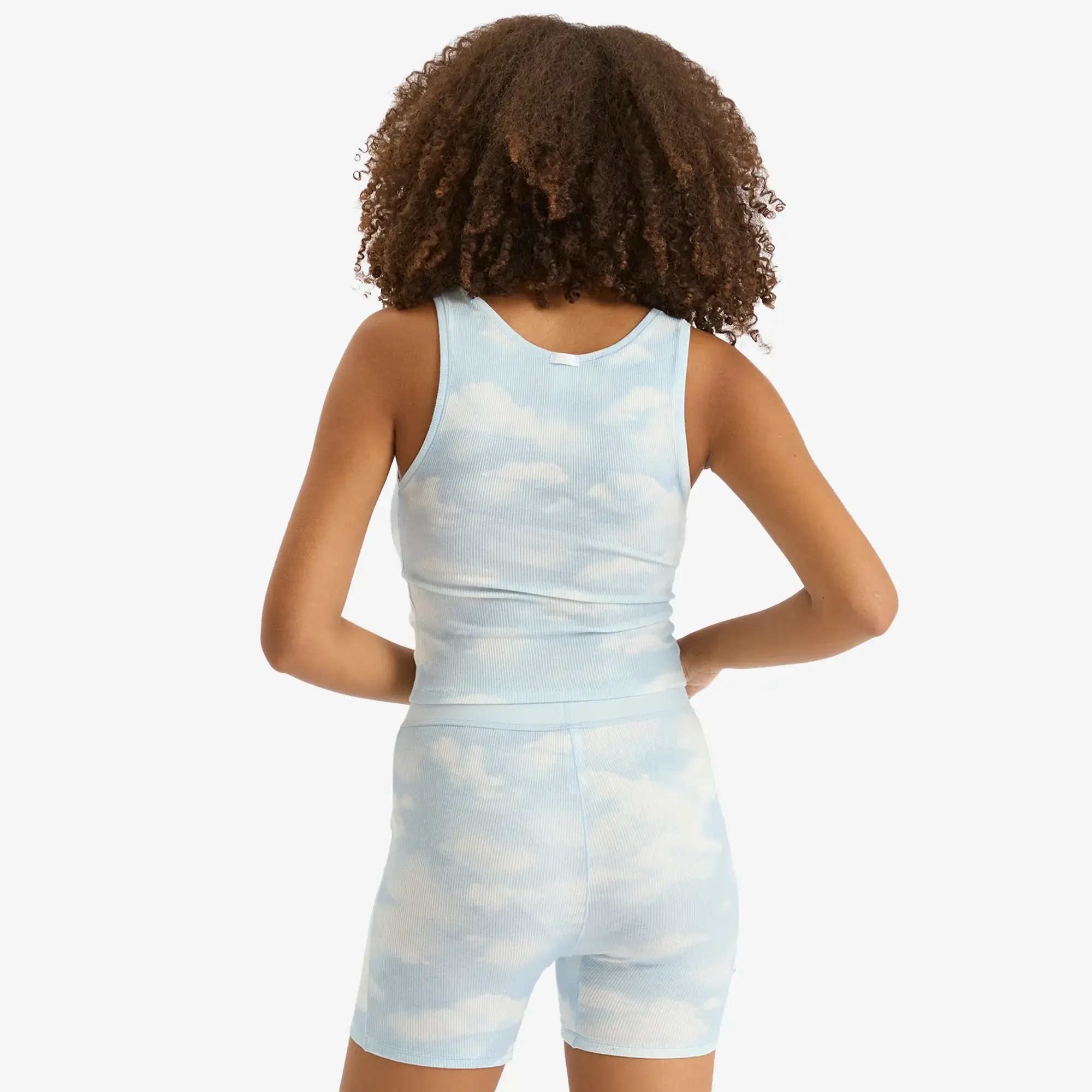 Asics SKIMS Women's Cotton Rib Boxer - 3-Pack Blue Quartz Cloud Multi